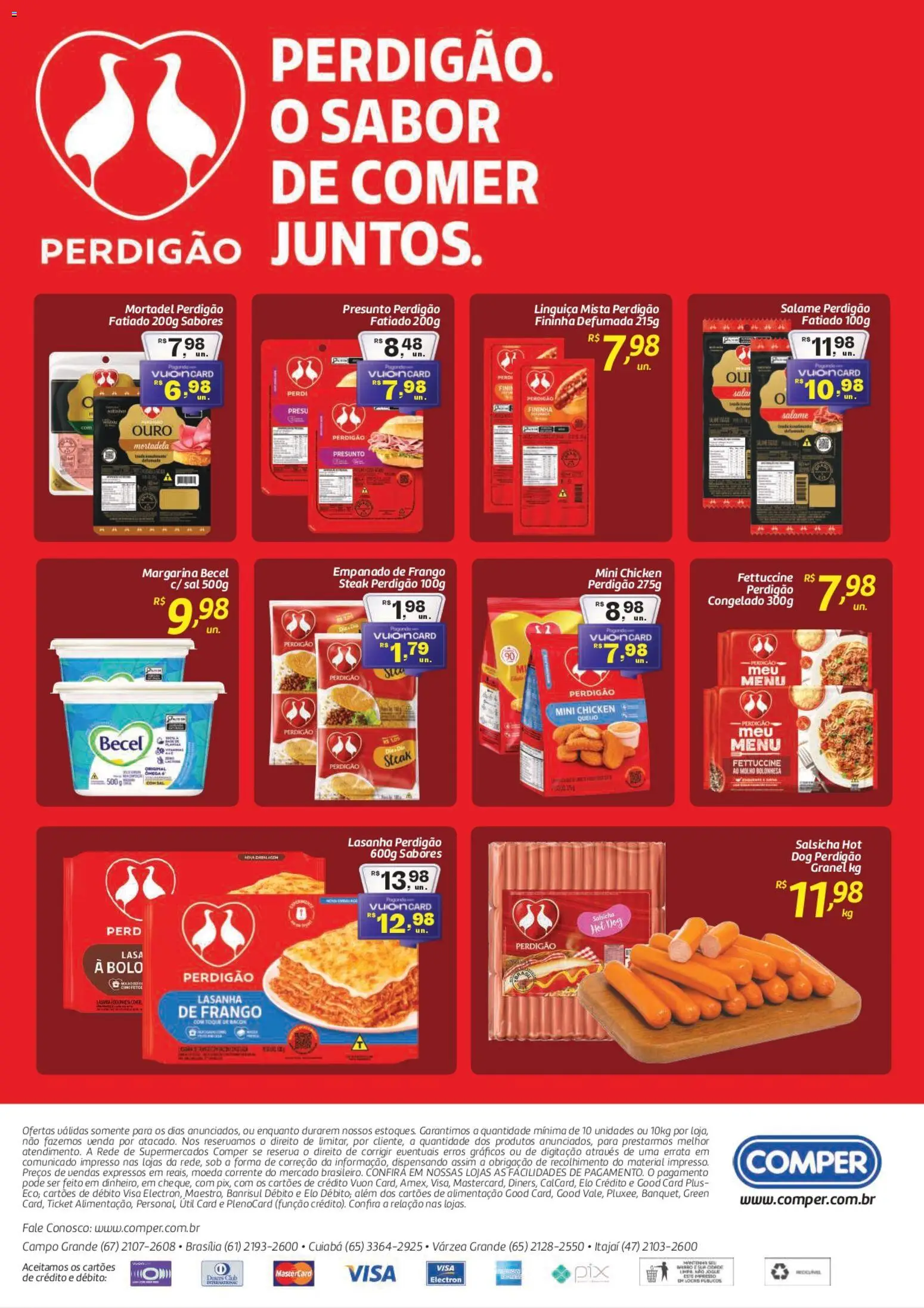 Comper Folheto - válido de 14.04.2026 | Página: 2 | Produtos: Salsicha, Salame, Mortadela, Margarina