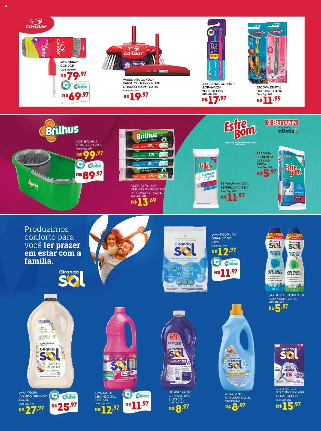 Bistek Supermercados Folheto - válido de 30.07.2025 | Página: 17 | Produtos: Mop, Pó, Roupas, Desinfetante