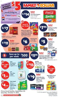 Preview of Family Dollar weekly ads valid from 28.09.2025