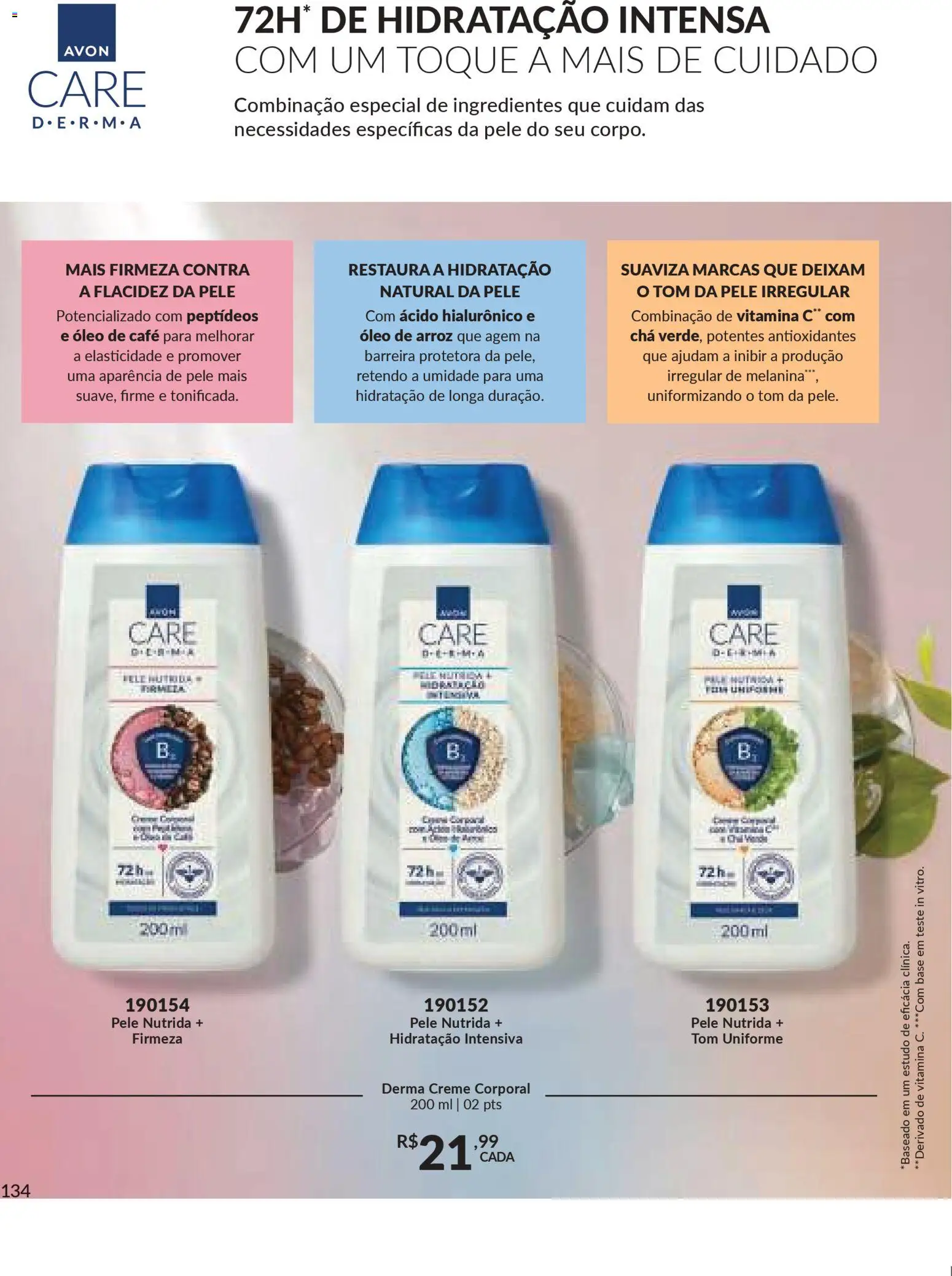 Avon Folheto - válido de 29.10.2025 | Página: 134 | Produtos: Óleo, Base, Creme, Vitamina c