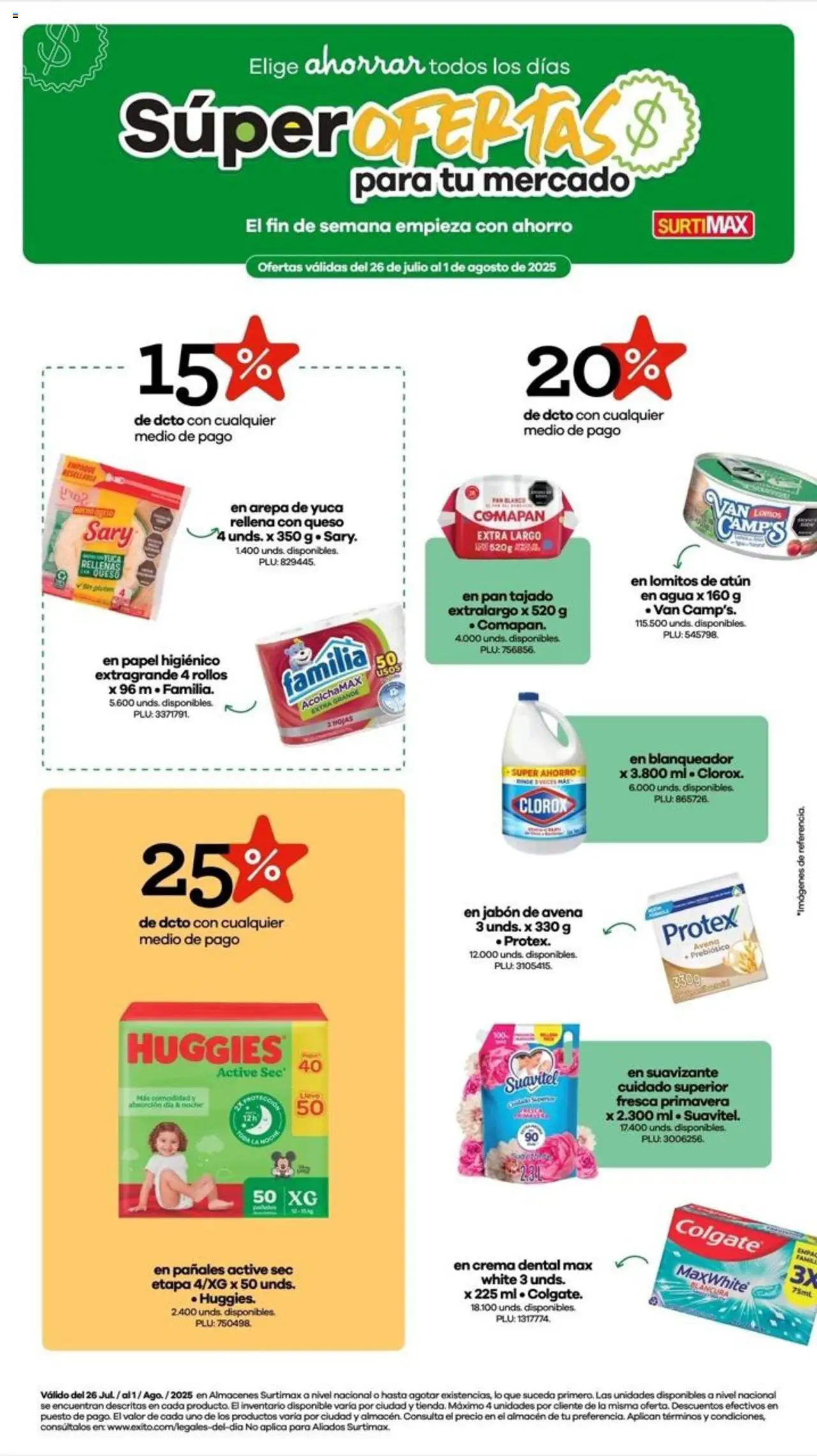 Surtimax revista - valida desde el 26.07.2025 | Página: 4 | Productos: Agua, Avena, Pañales, Papel higiénico