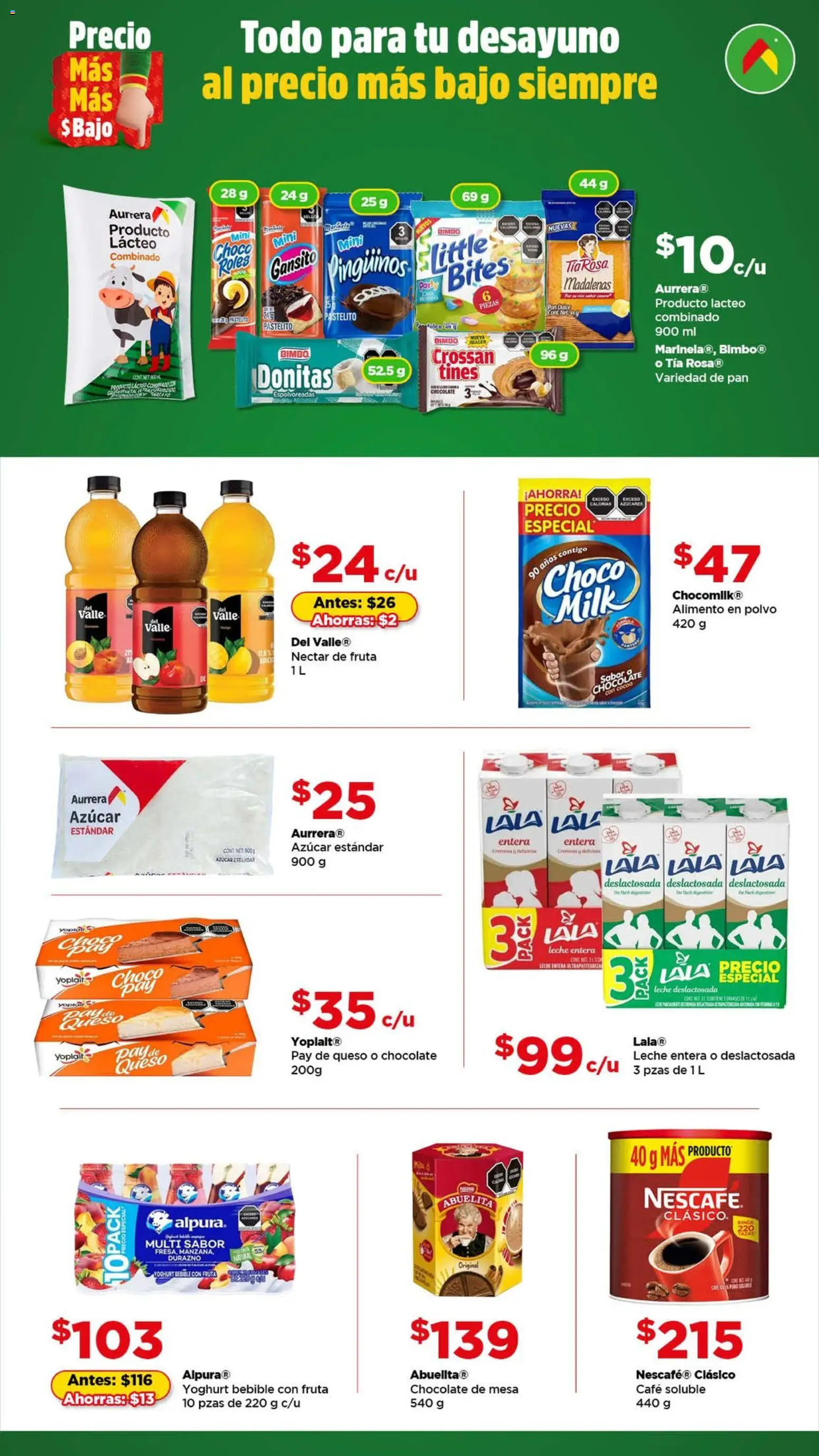 Nuevas ofertas de Bodega Aurrerá válidas en toda la República Mexicana desde el 20.11.2025. ¡Encuentra las mejores ofertas en Bodega Aurrerá folleto Aquí Si te alcanza! | Página: 2 | Productos: Queso, Café, Mesa, Polvo