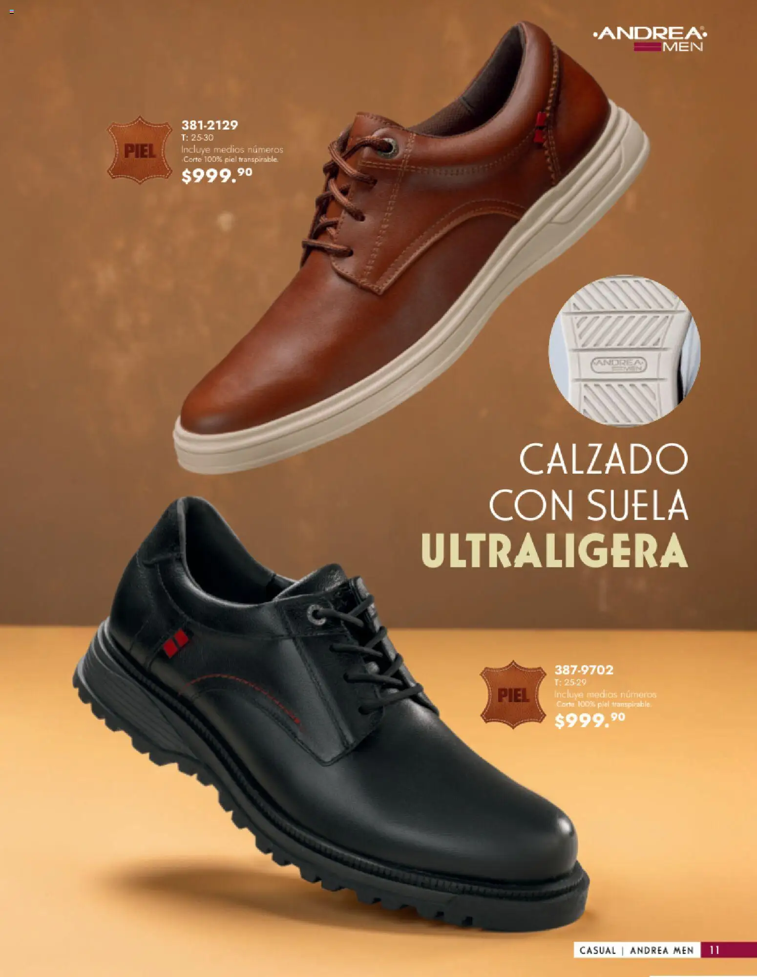Nuevas ofertas de Andrea válidas en toda la República Mexicana desde el 25.01.2026. ¡Encuentra las mejores ofertas en Andrea catálogo Calzado Caballero! | Página: 11