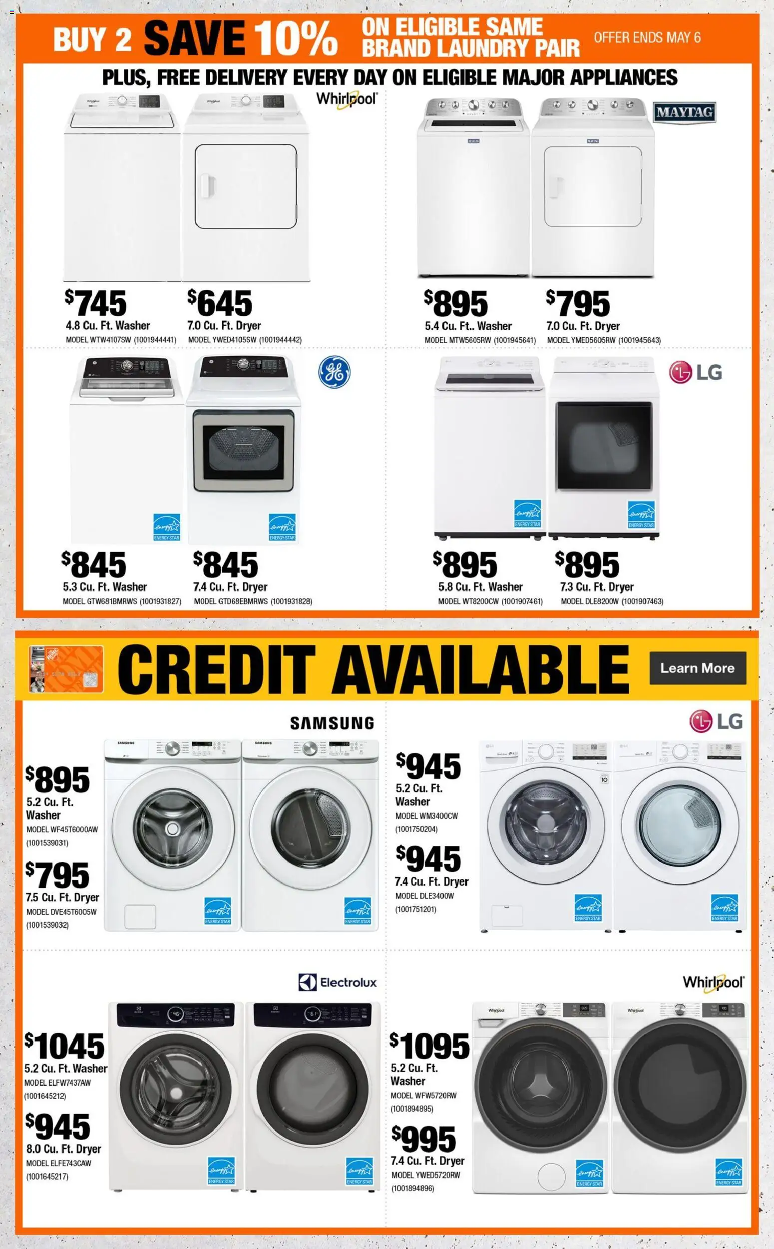 Home Depot flyer valid from 30.04.2026 | Page: 5 | Products: Dryer