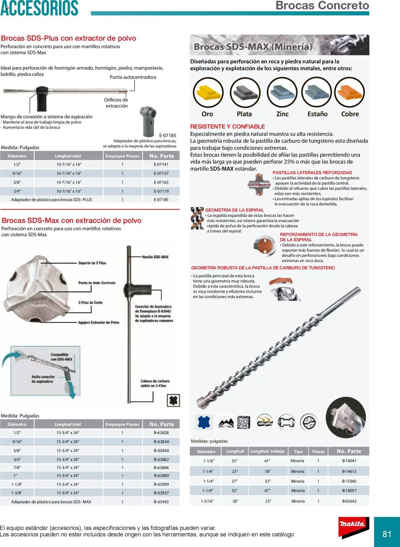 Nuevas ofertas de Makita válidas en toda la República Mexicana desde el 08.07.2024. ¡Encuentra las mejores ofertas en Makita catálogo Accesorios! | Página: 81 | Productos: Mango, Polvo, Extractor, Martillo