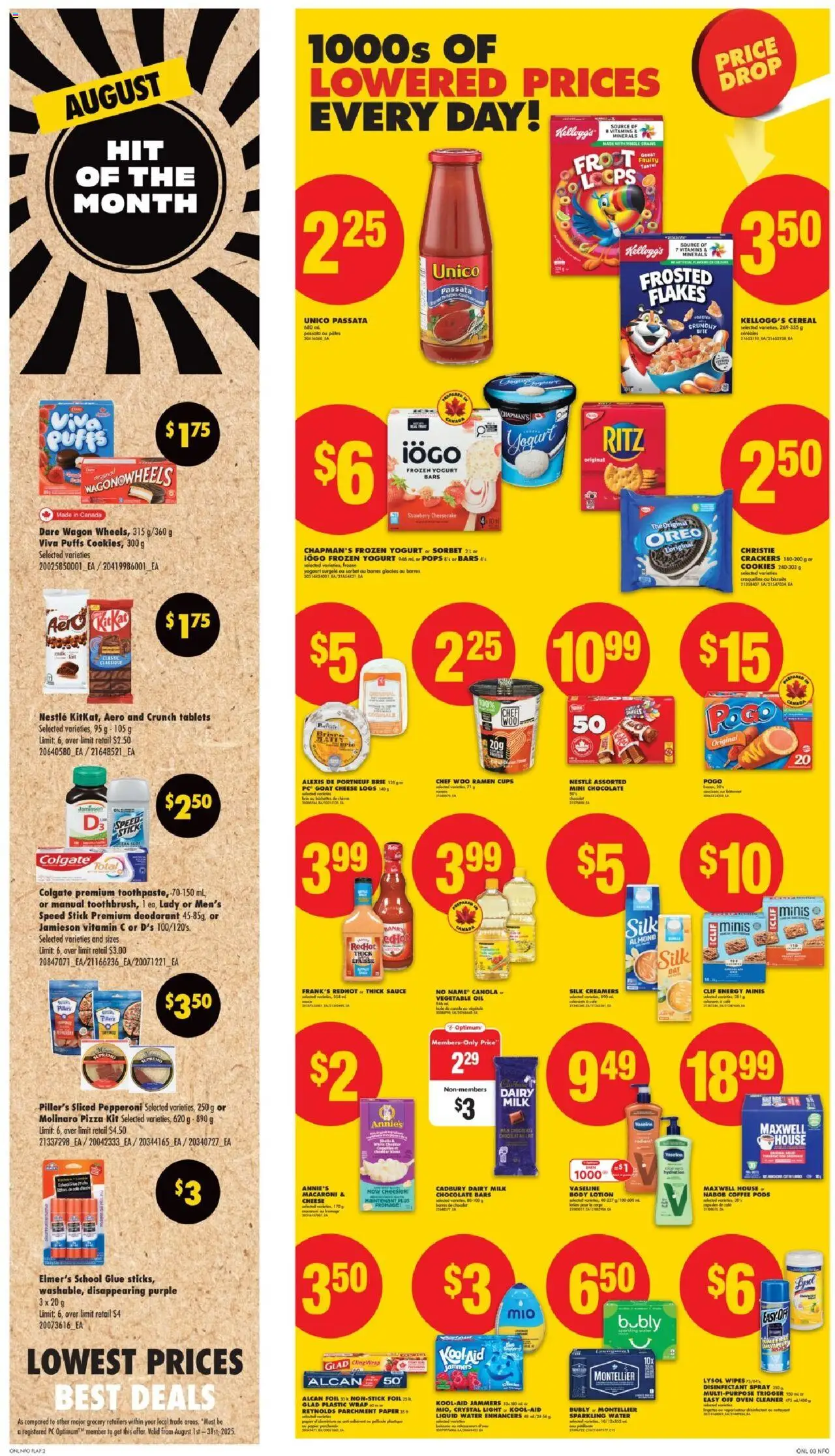 No Frills flyer valid from 21.08.2025 | Page: 9 | Products: Flakes, Body lotion, Milk, Coffee