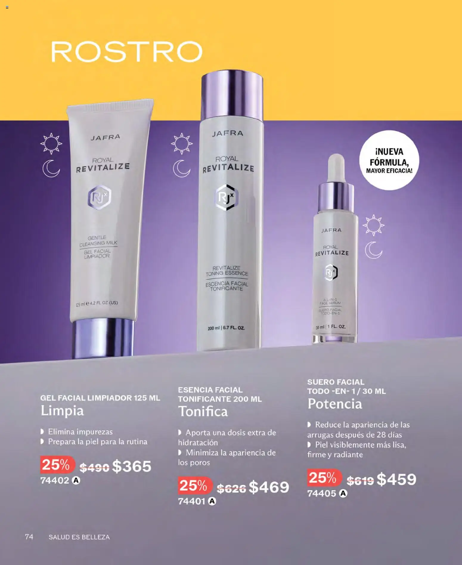 Nuevas ofertas de JAFRA válidas en toda la República Mexicana desde el 01.02.2026. ¡Encuentra las mejores ofertas en JAFRA catálogo ! | Página: 74 | Productos: Limpiador, Radiante