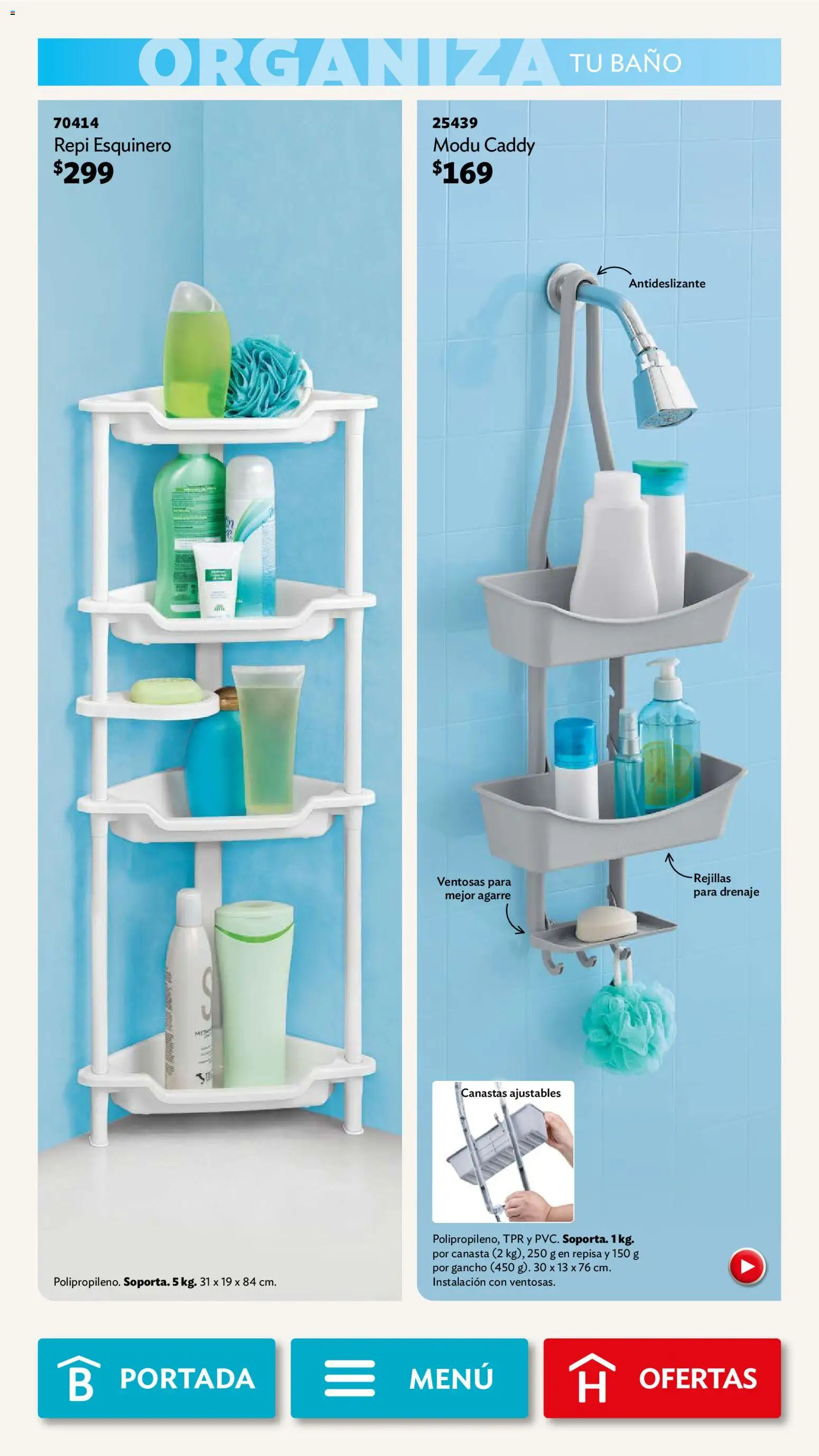 Nuevas ofertas de Betterware válidas en toda la República Mexicana desde el 05.01.2026. ¡Encuentra las mejores ofertas en Betterware campaña 1 2026! | Página: 90 | Productos: Repisa, Baño, Canasta