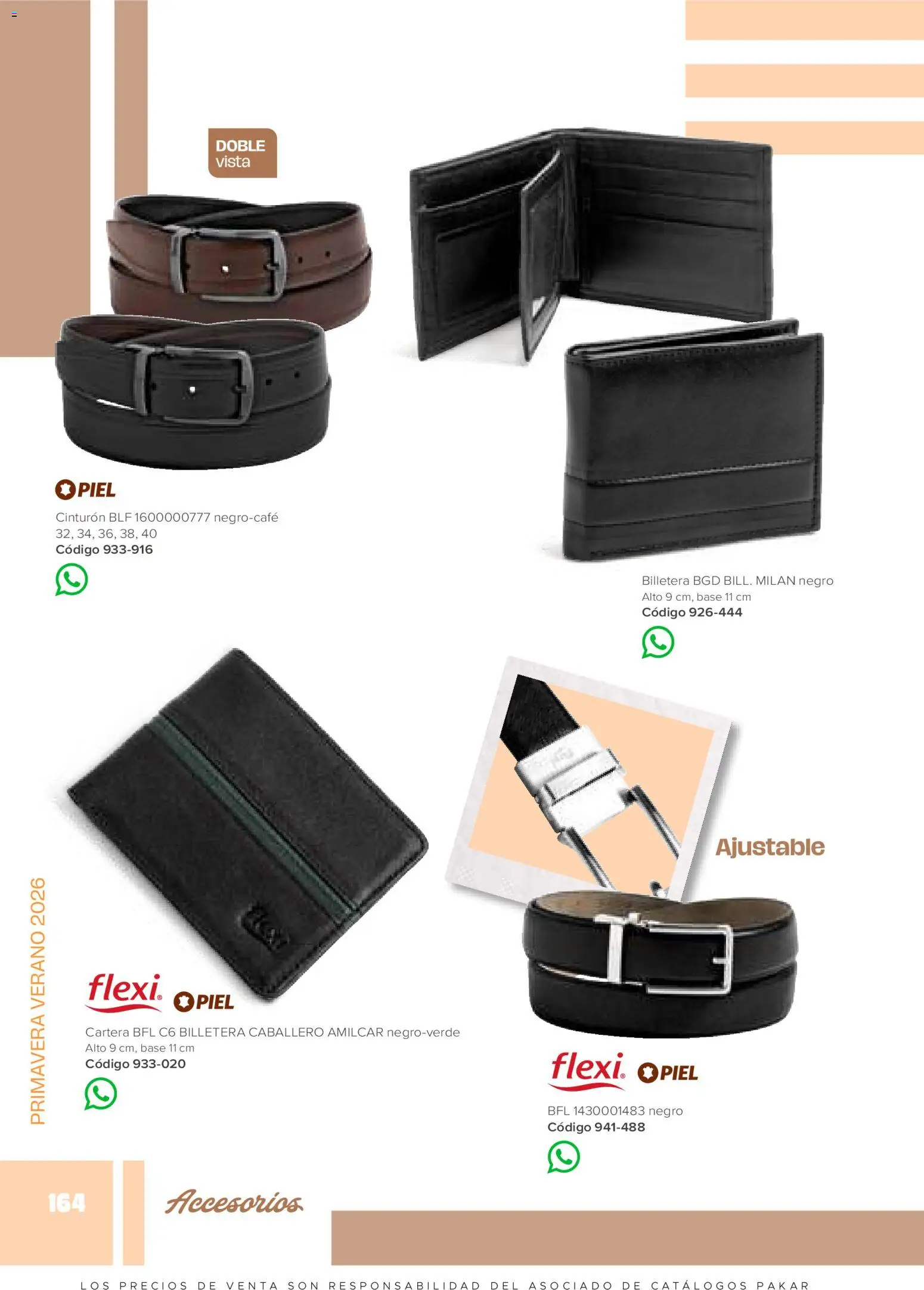 Nuevas ofertas de SC Pakar válidas en toda la República Mexicana desde el 30.01.2026. ¡Encuentra las mejores ofertas en SC Pakar catálogo Ropa! | Página: 164 | Productos: Billetera, Cinturón