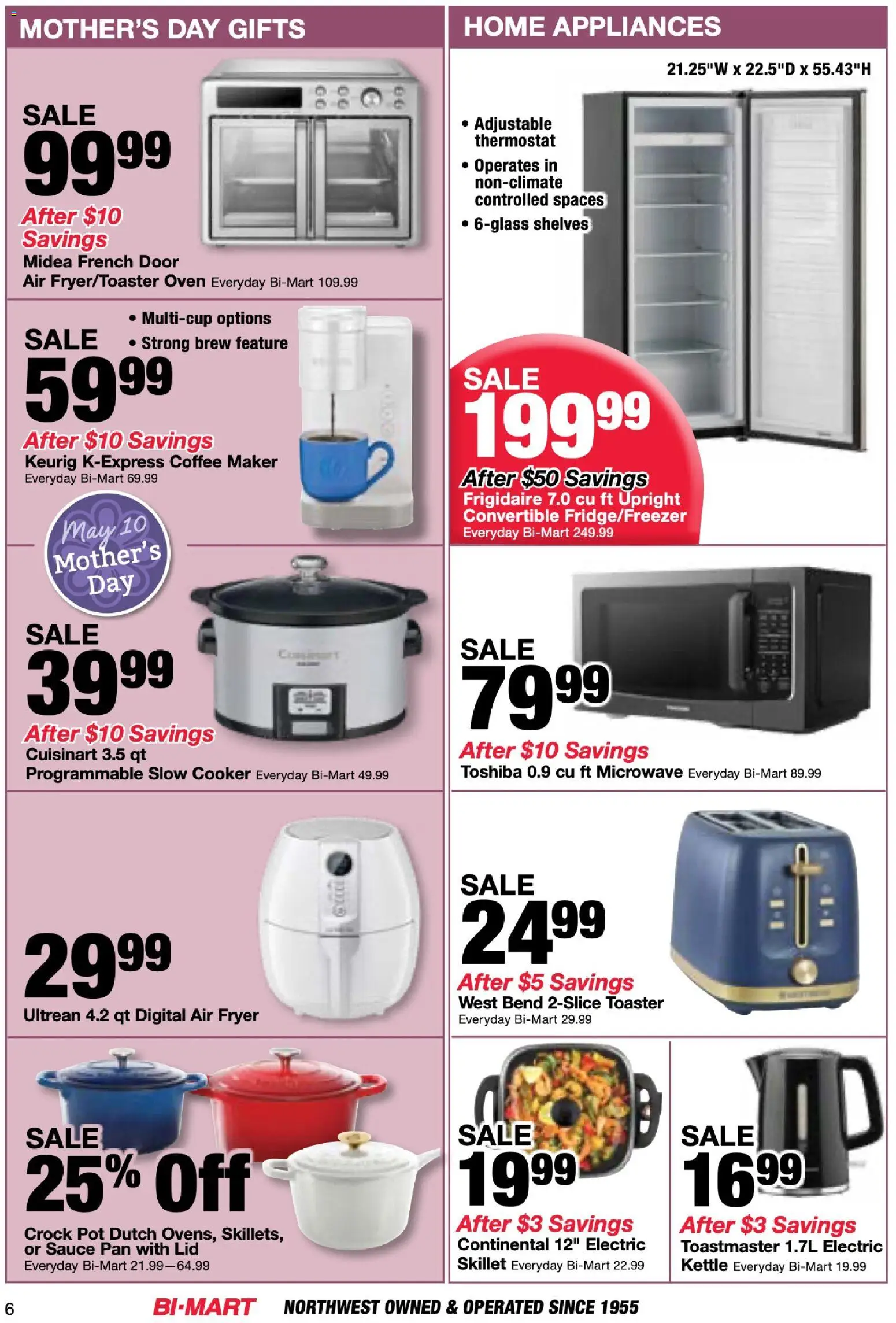 Bi-Mart Membership Savings Book - valid from 28.04.2026 | Page: 6 | Products: Toaster, Coffee maker, Kettle, Thermostat