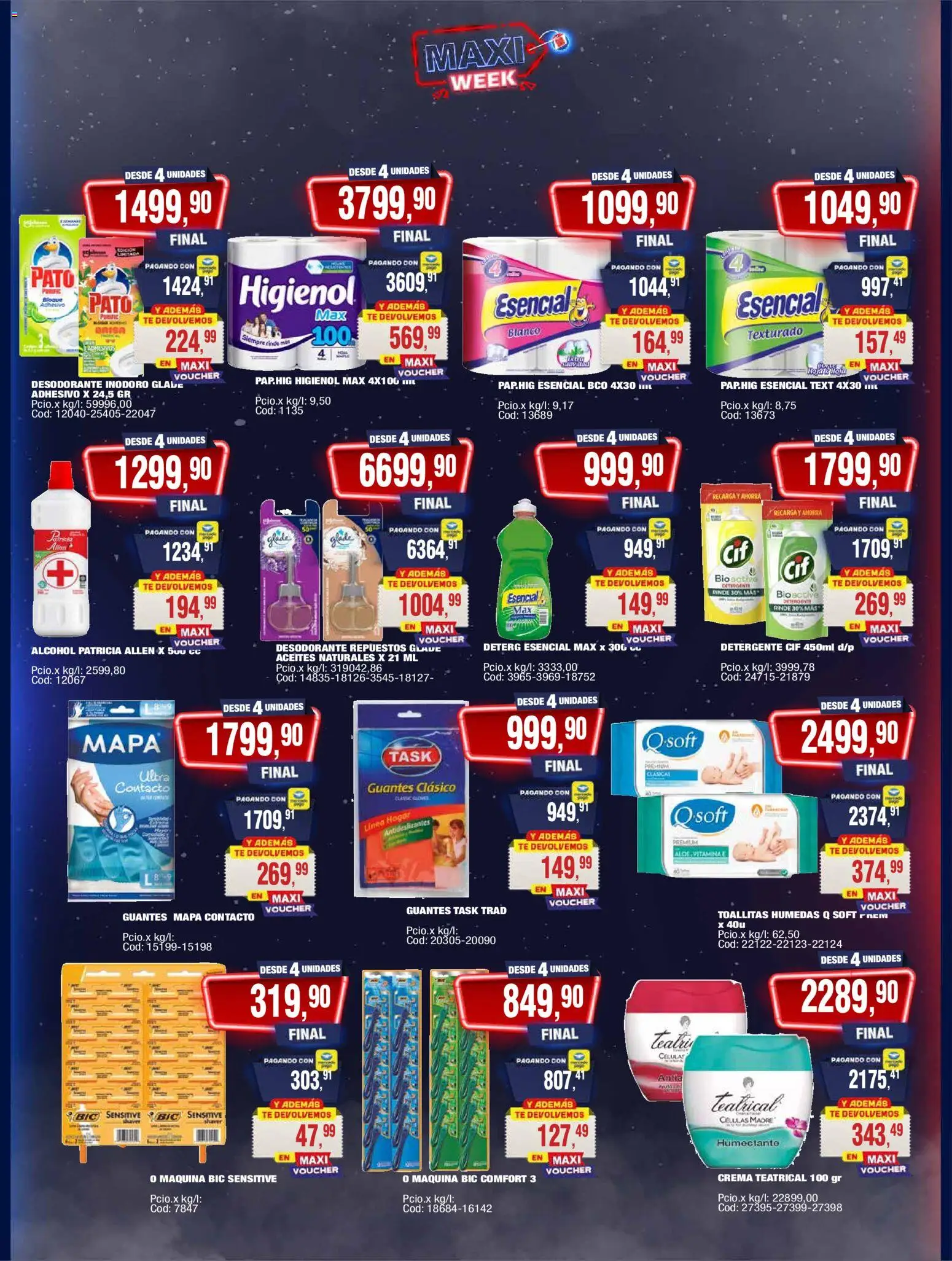 Maxiconsumo ofertas │ válido desde el 10.11.2025 | Página: 8 | Productos: Inodoro, Toallitas húmedas, Desodorante, Té