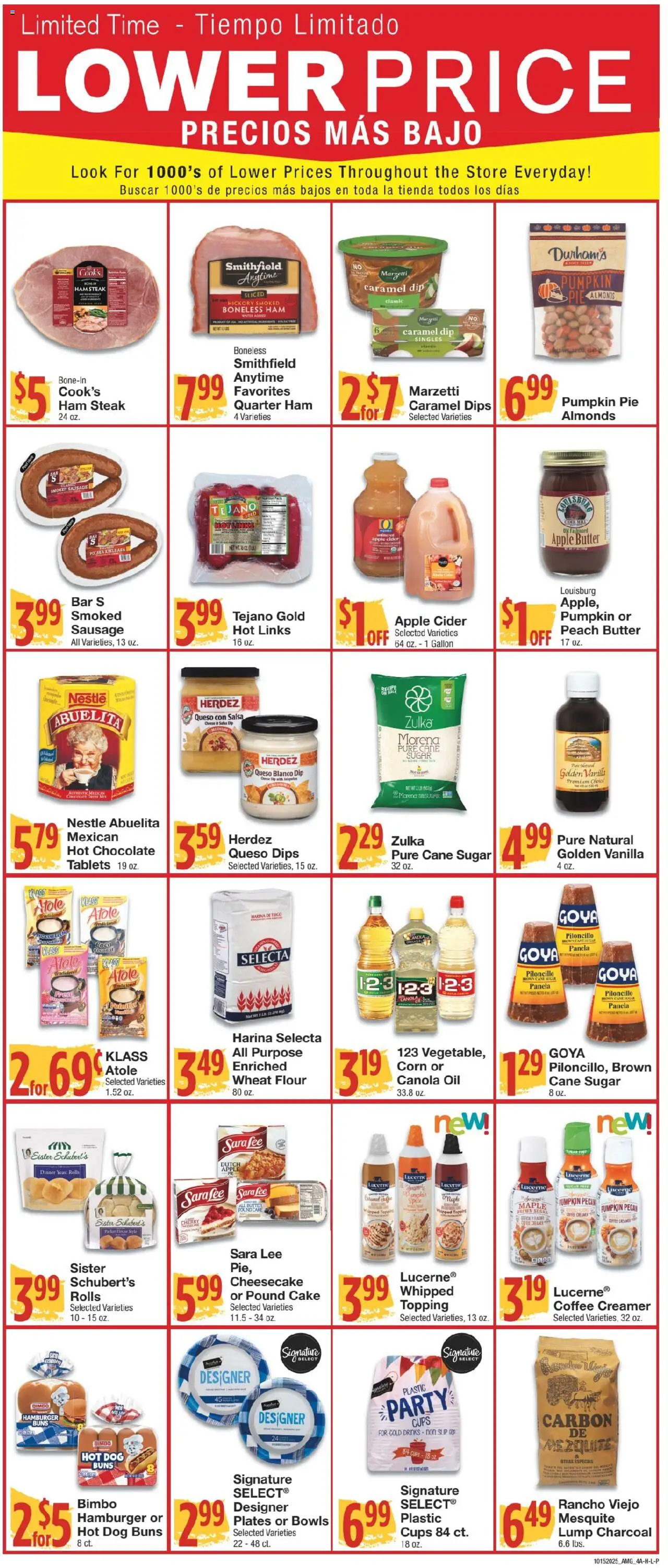 United Supermarkets Ad - valid from 14.10.2025 | Page: 4 | Products: Corn, Butter, Cheese, Chocolate