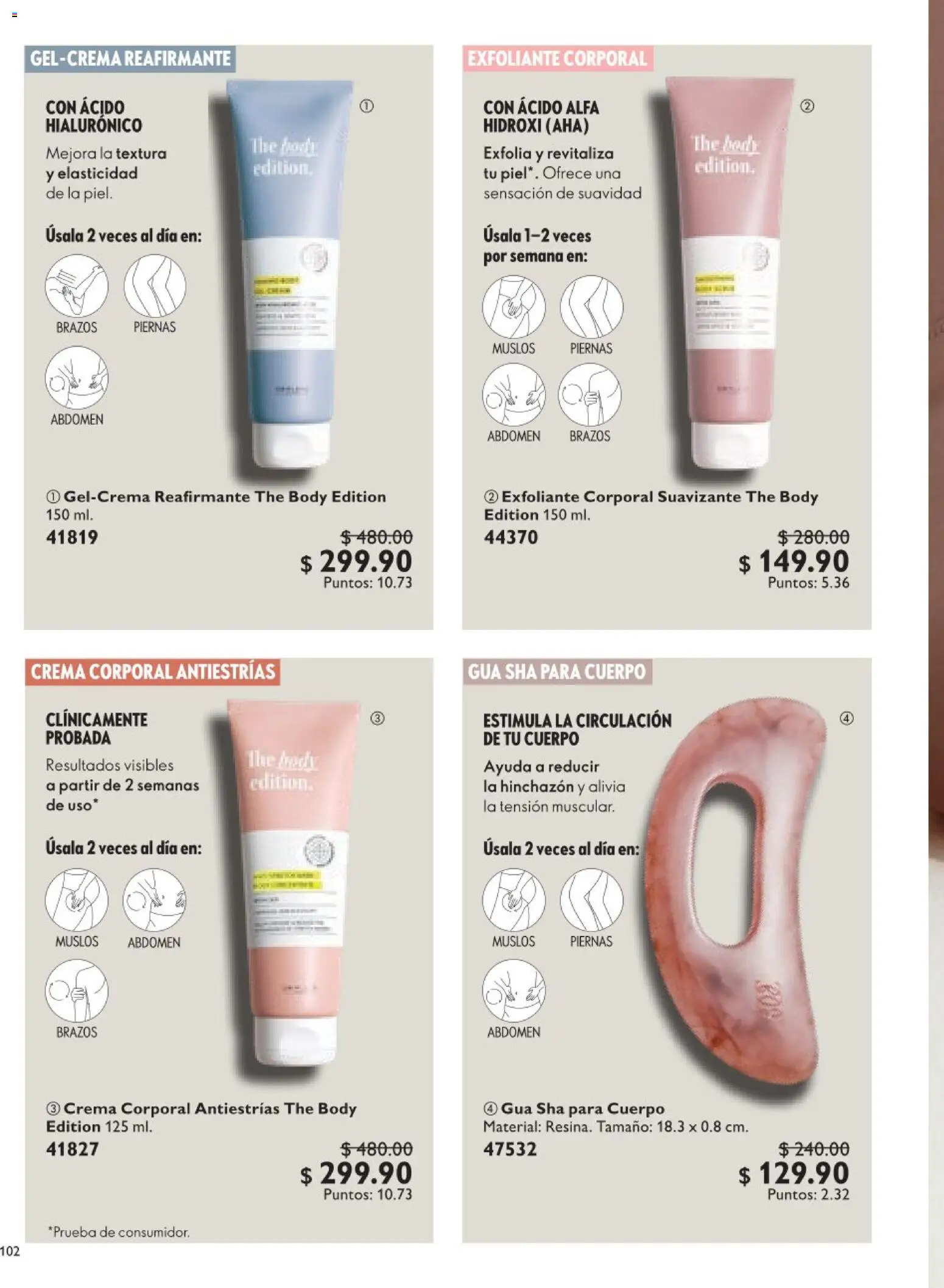 Nuevas ofertas de Oriflame válidas en toda la República Mexicana desde el 18.04.2026. ¡Encuentra las mejores ofertas en Oriflame campaña 6 2026! | Página: 102 | Productos: Crema, Exfoliante corporal, Suavizante, Body