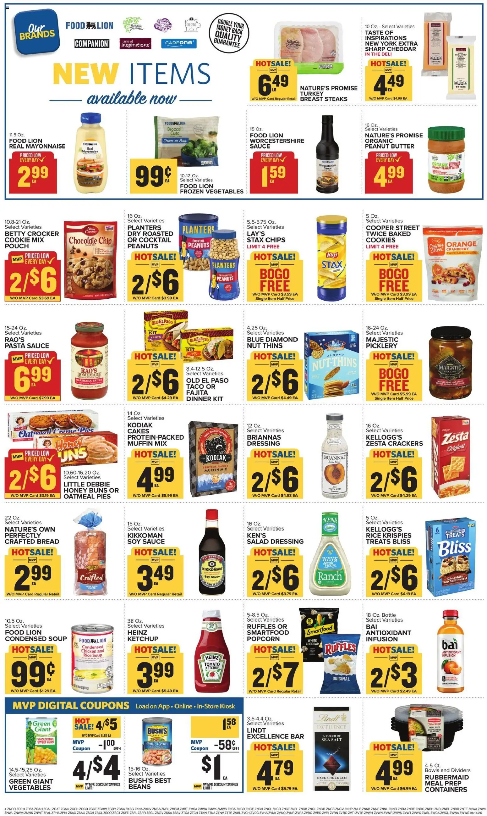 Food Lion Weekly Ad - valid from 14.01.2026 | Page: 7 | Products: Bread, Rice, Ketchup, Sauce