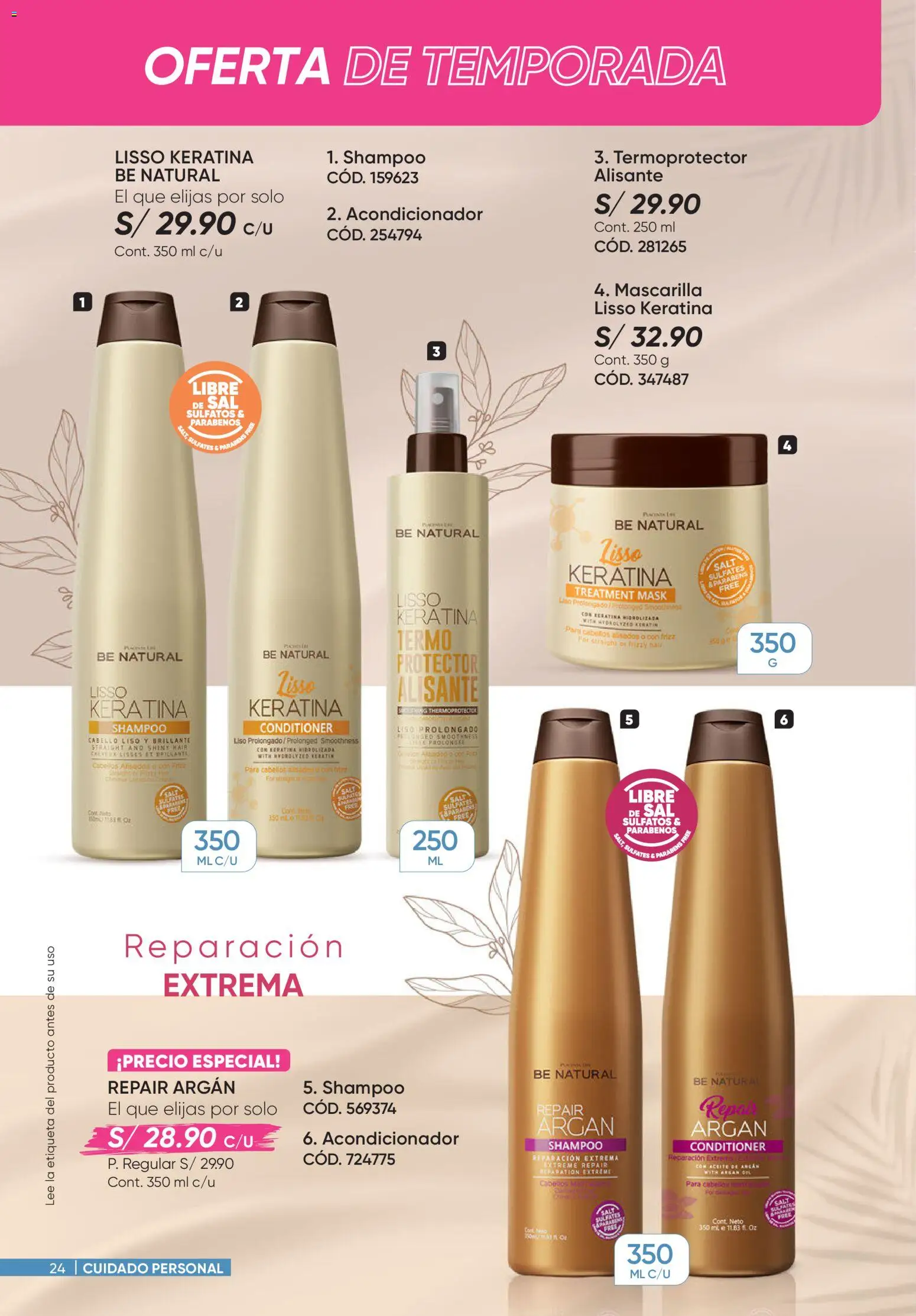 Catálogo Azzorti válido desde 24.11.2025 | Página: 24 | Productos: Shampoo, Acondicionador, Aceite