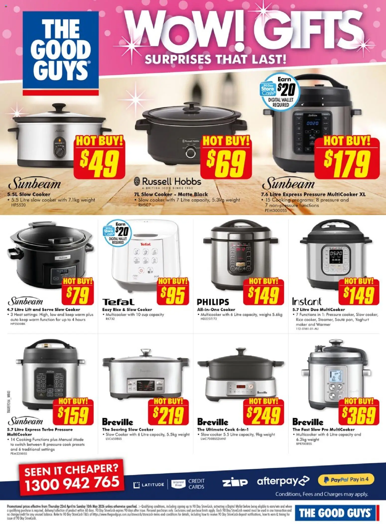 The Good Guys catalogue - valid from 22.04.2026 | Page: 11 | Products: Yoghurt, Rice, Wallet, Slow cooker
