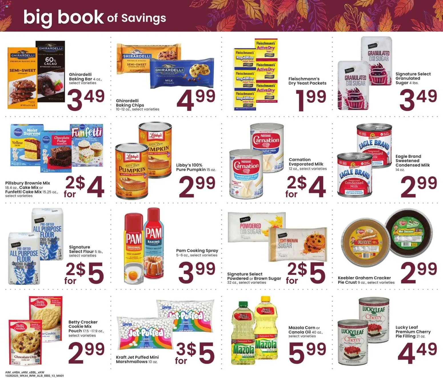 Albertsons Big Book of Savings - valid from 28.10.2025 | Page: 13 | Products: Corn, Pumpkin, Cherry Pie, Chocolate Chip