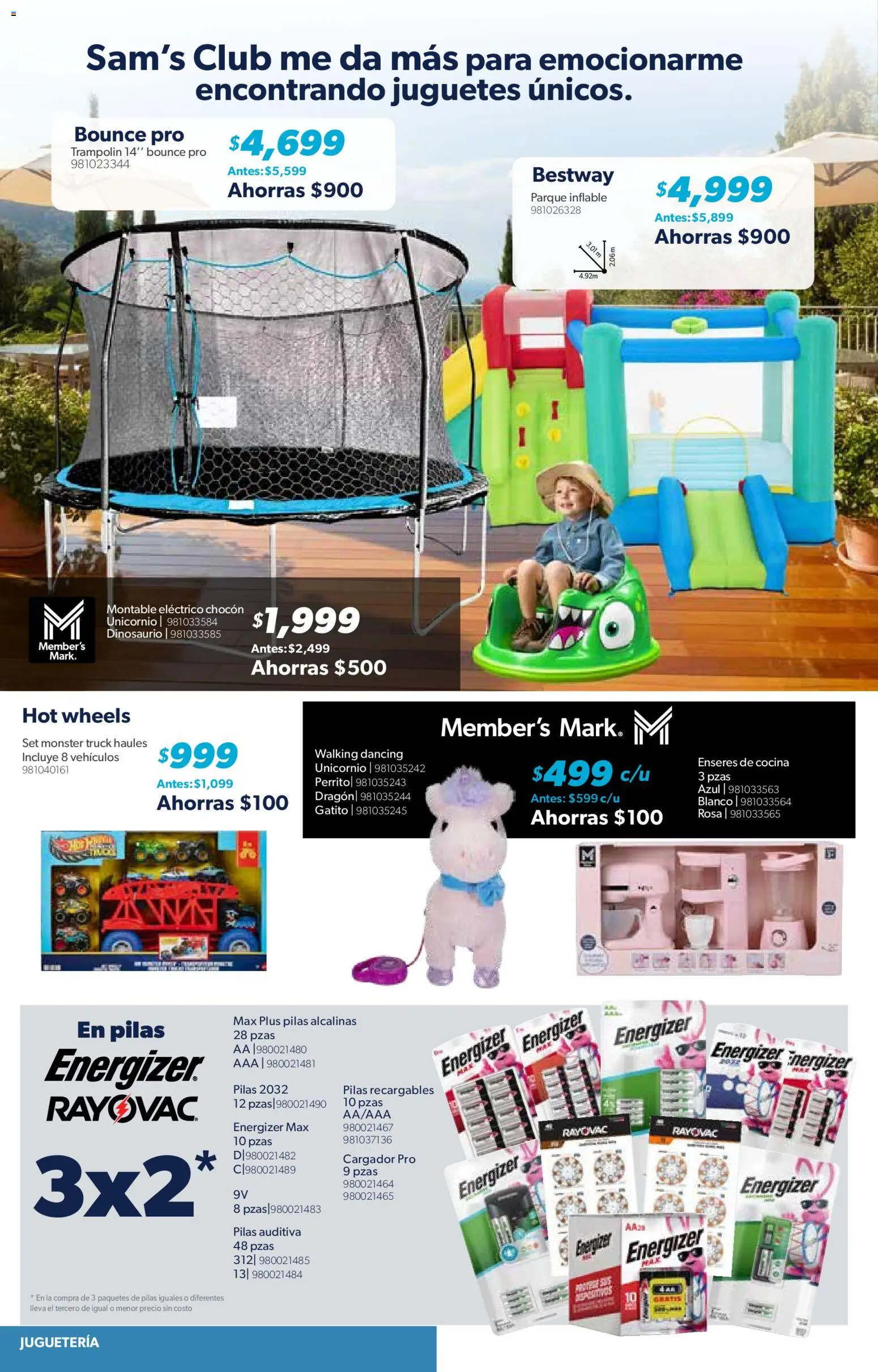 Nuevas ofertas de Sam's Club válidas en toda la República Mexicana desde el 11.12.2025. ¡Encuentra las mejores ofertas en Sam's Club catálogo Frontera! | Página: 17 | Productos: Trampolín, Cargador, Cocina, Pilas