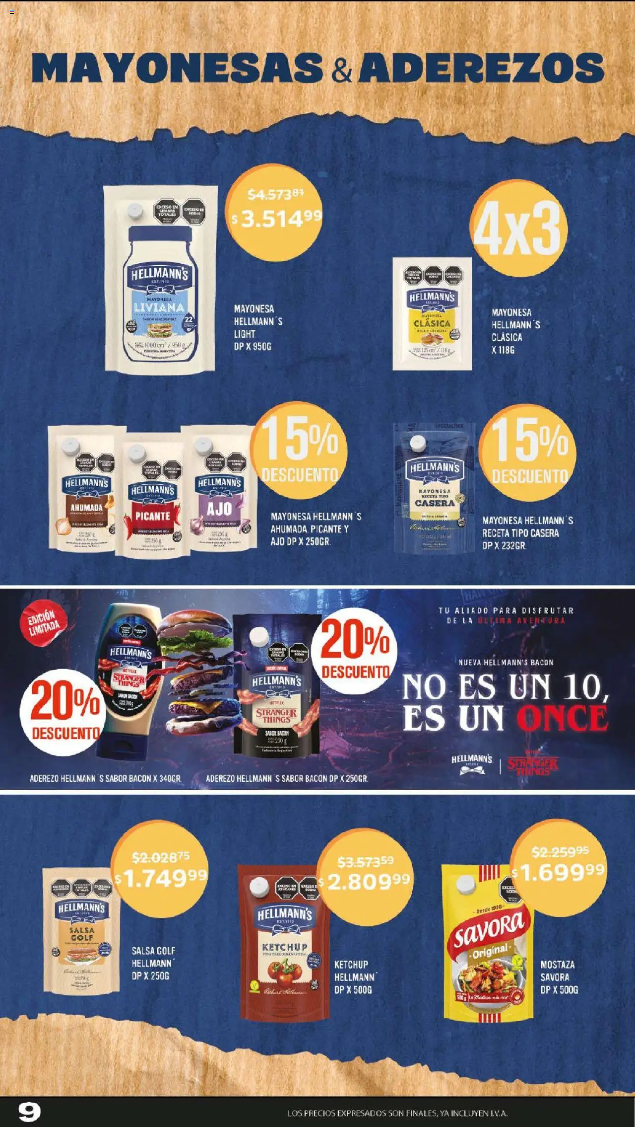 Makro ofertas │ válido desde el 16.10.2025 | Página: 9 | Productos: Mayonesa, Ketchup, Salsa Golf, Ajo