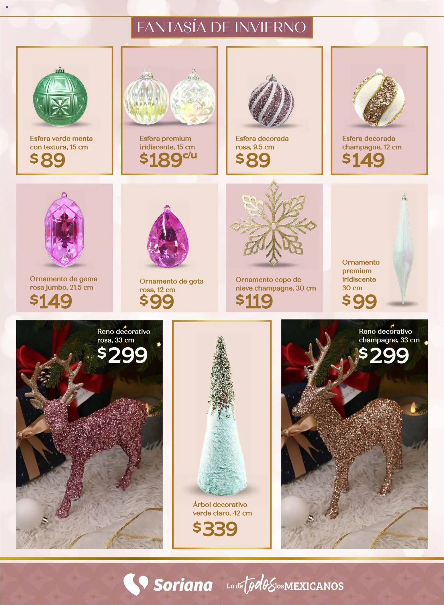 Nuevas ofertas de Soriana válidas en toda la República Mexicana desde el 25.09.2025. ¡Encuentra las mejores ofertas en Soriana - Decoración Navideña Súper Nacional! | Página: 29