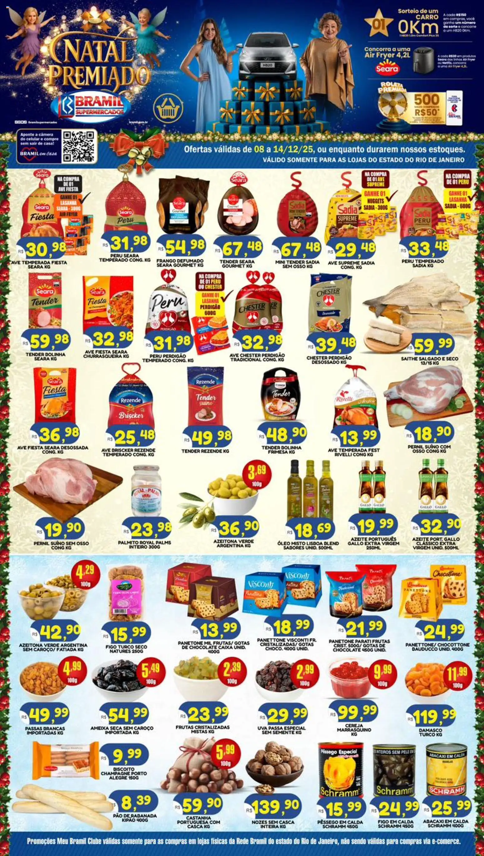 Bramil Supermercados Folheto - válido de 08.12.2025 | Página: 1 | Produtos: Tender, Air fryer, Abacaxi, Frango