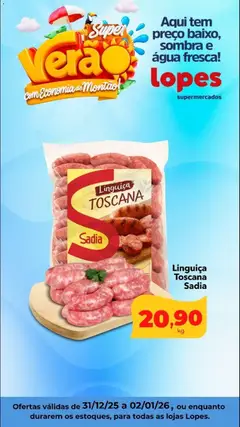 Lopes Supermercados - Ofertas de Verão - Pré-Visualização do folheto da loja Lopes Supermercados, válido de 31.12.2025