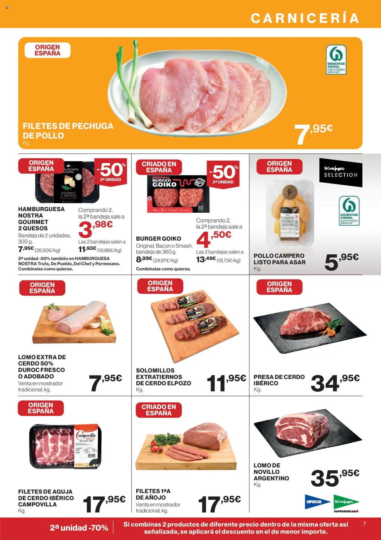 Nuevas ofertas de El Corte Inglés válidas en toda la República Mexicana desde el 25.09.2025. ¡Encuentra las mejores ofertas en El Corte Inglés - Catálogo Que necesitas hoy! | Página: 7 | Productos: Pollo, Bandeja, Cerdo