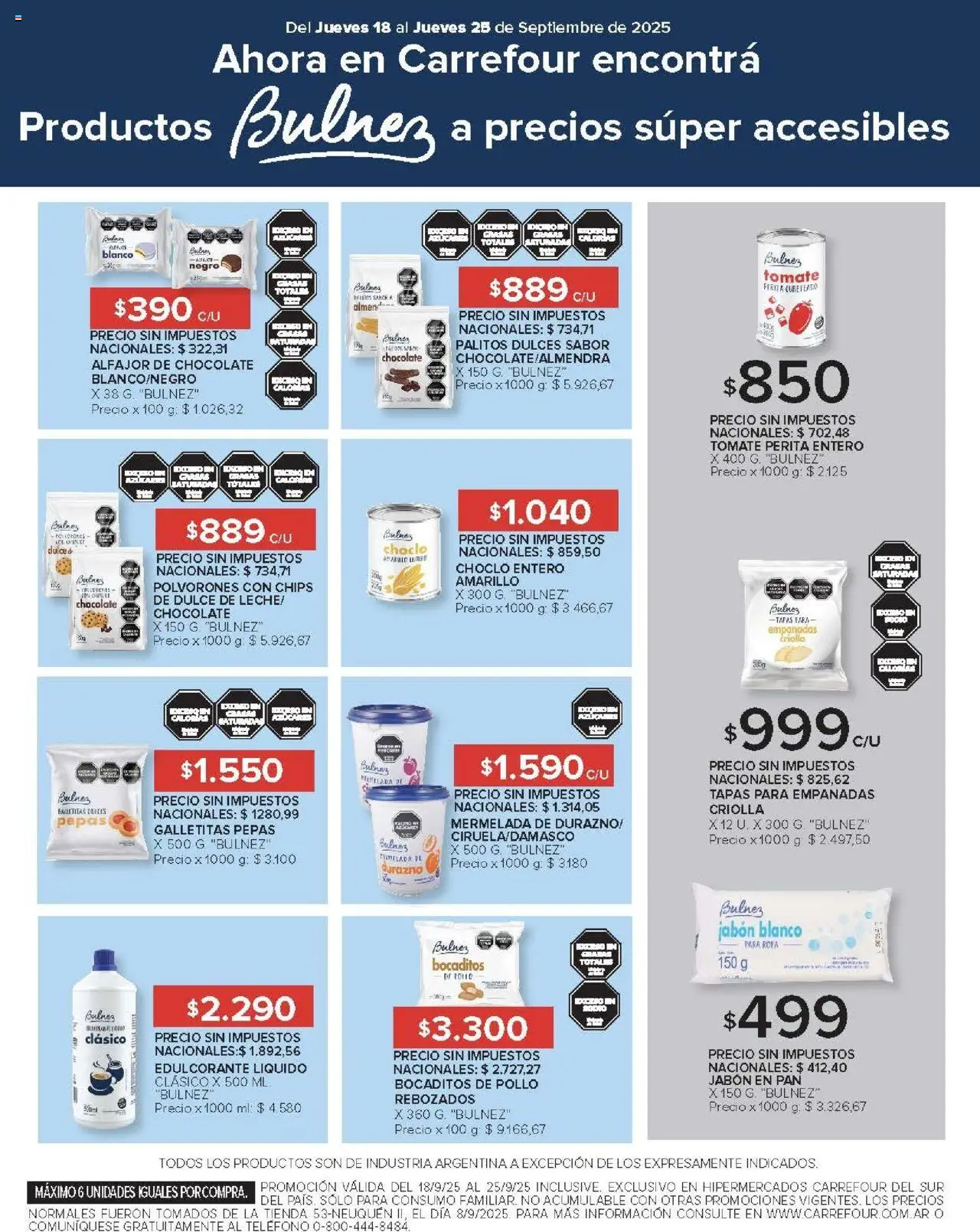 Carrefour ofertas - Comodoro │ válido desde el 18.09.2025 | Página: 15 | Productos: Galletitas, Pollo, Pan, Alfajor