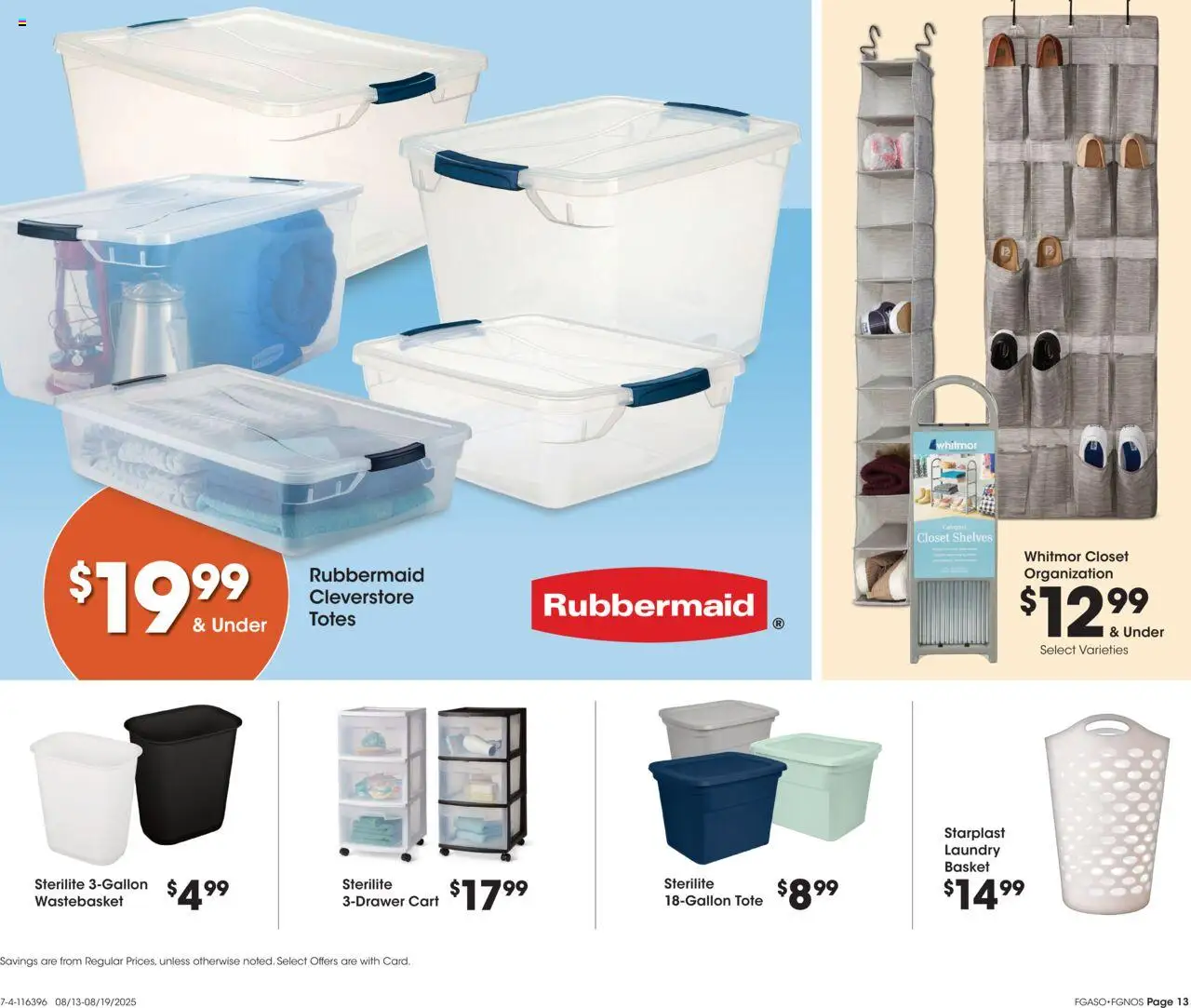 Fred Meyer Home & Apparel - valid from 13.08.2025 | Page: 14 | Products: Basket, Closet