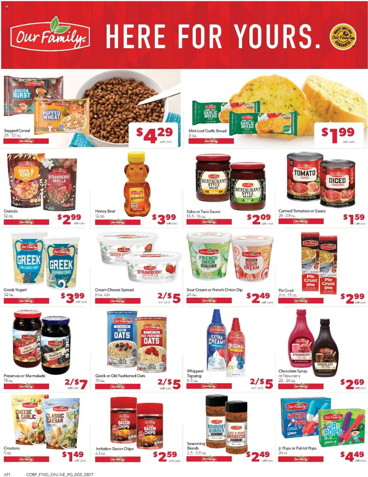 Family Fare Weekly Ad - valid from 17.08.2025 | Page: 12 | Products: Yogurt, Bread, Sour cream, Sauce