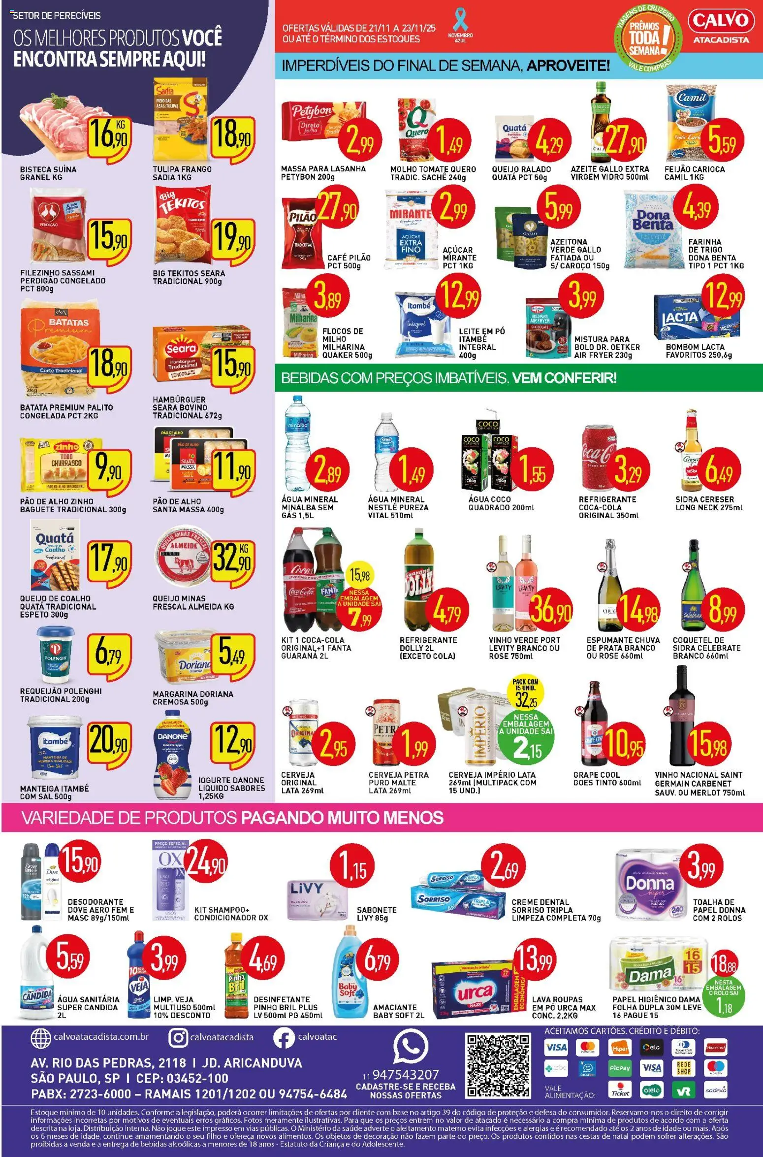 Calvo Atacadista Folheto - válido de 21.11.2025 | Página: 2 | Produtos: Espumante, Queijo ralado, Flocos, Requeijão