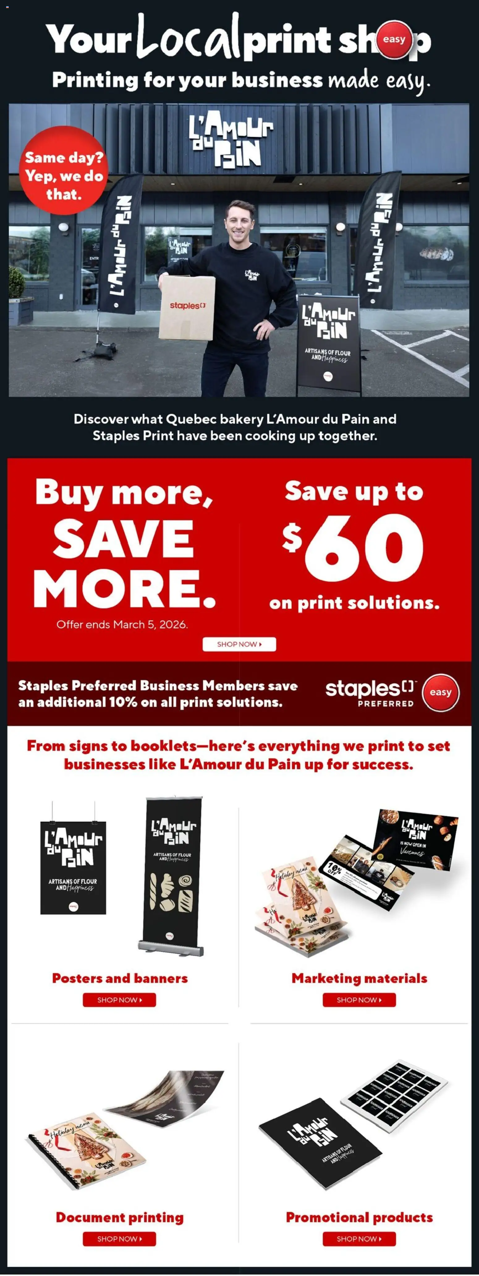 Staples flyer valid from 13.02.2026 | Page: 6 | Products: Bakery, Couch