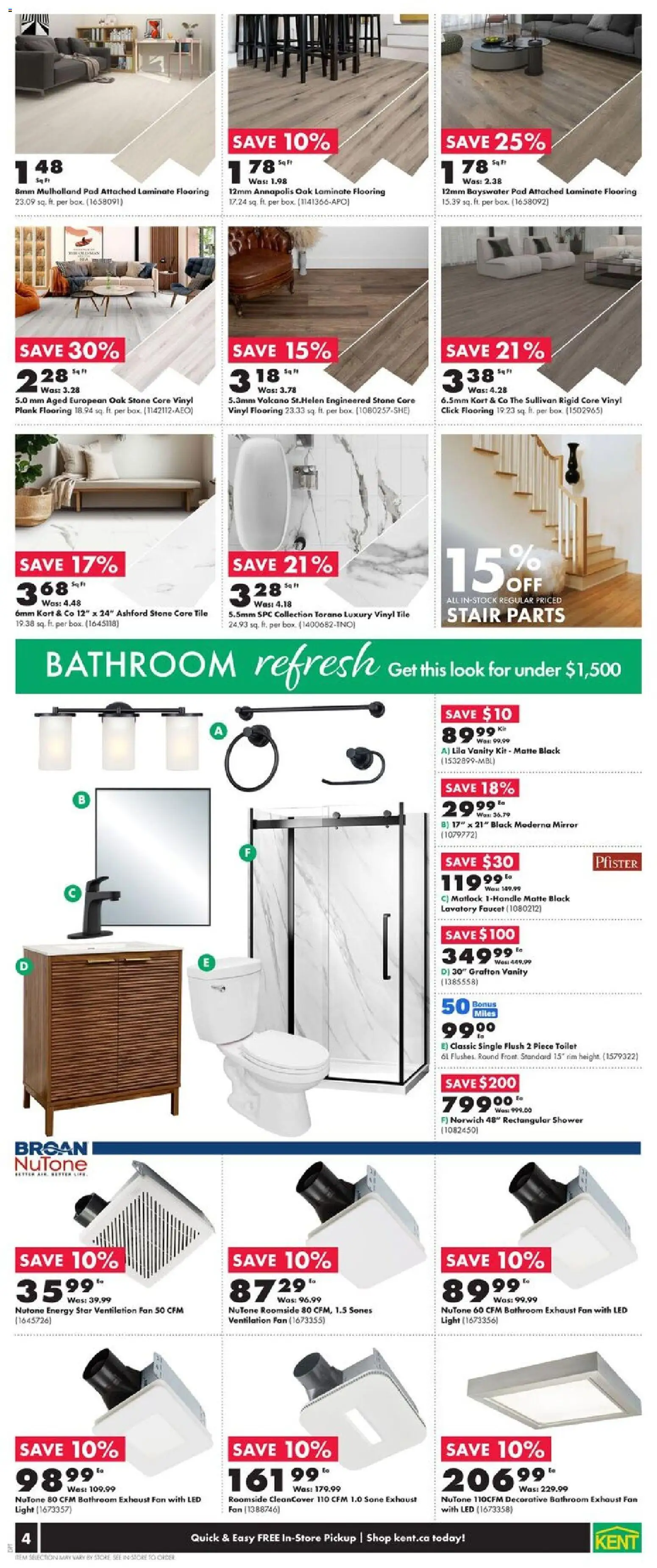 Kent flyer valid from 20.11.2025 | Page: 5 | Products: Fan, Shower, Mirror