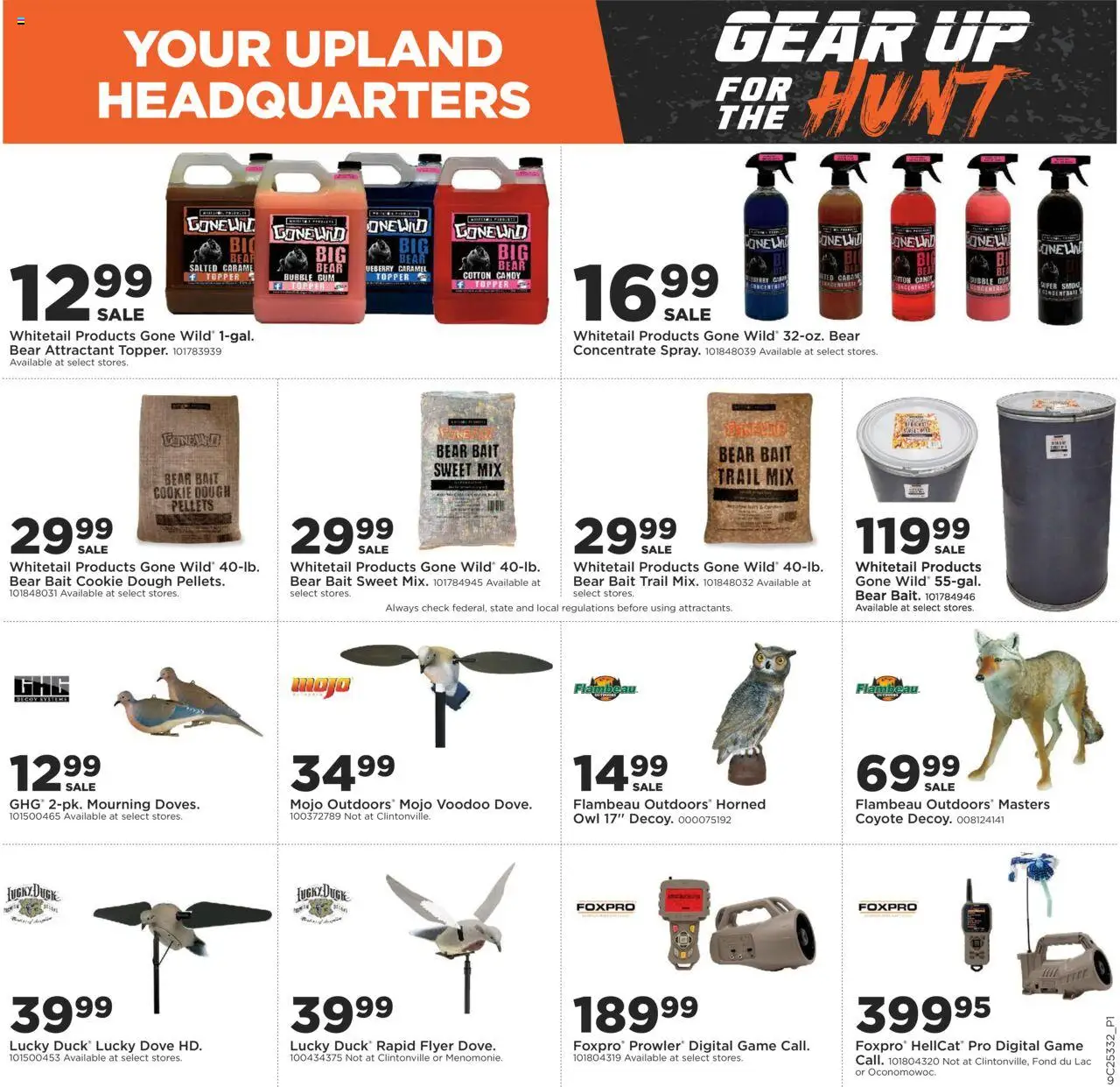 Mills Fleet Farm Gear Up For the Hunt - valid from 14.08.2025 | Page: 9 | Products: Game, Bait