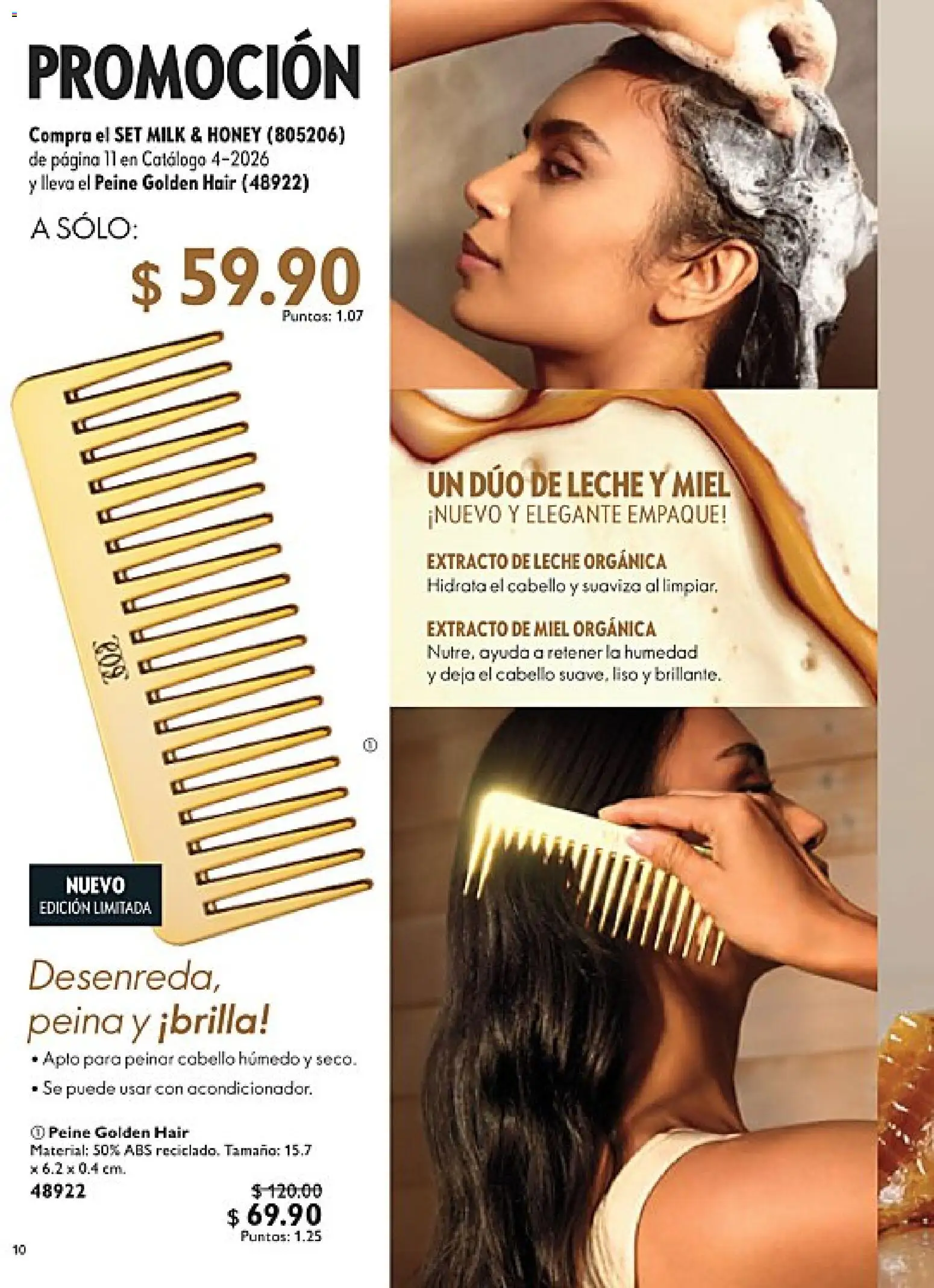Nuevas ofertas de Oriflame válidas en toda la República Mexicana desde el 07.03.2026. ¡Encuentra las mejores ofertas en Oriflame campaña 4 2026! | Página: 10 | Productos: Leche, Peine