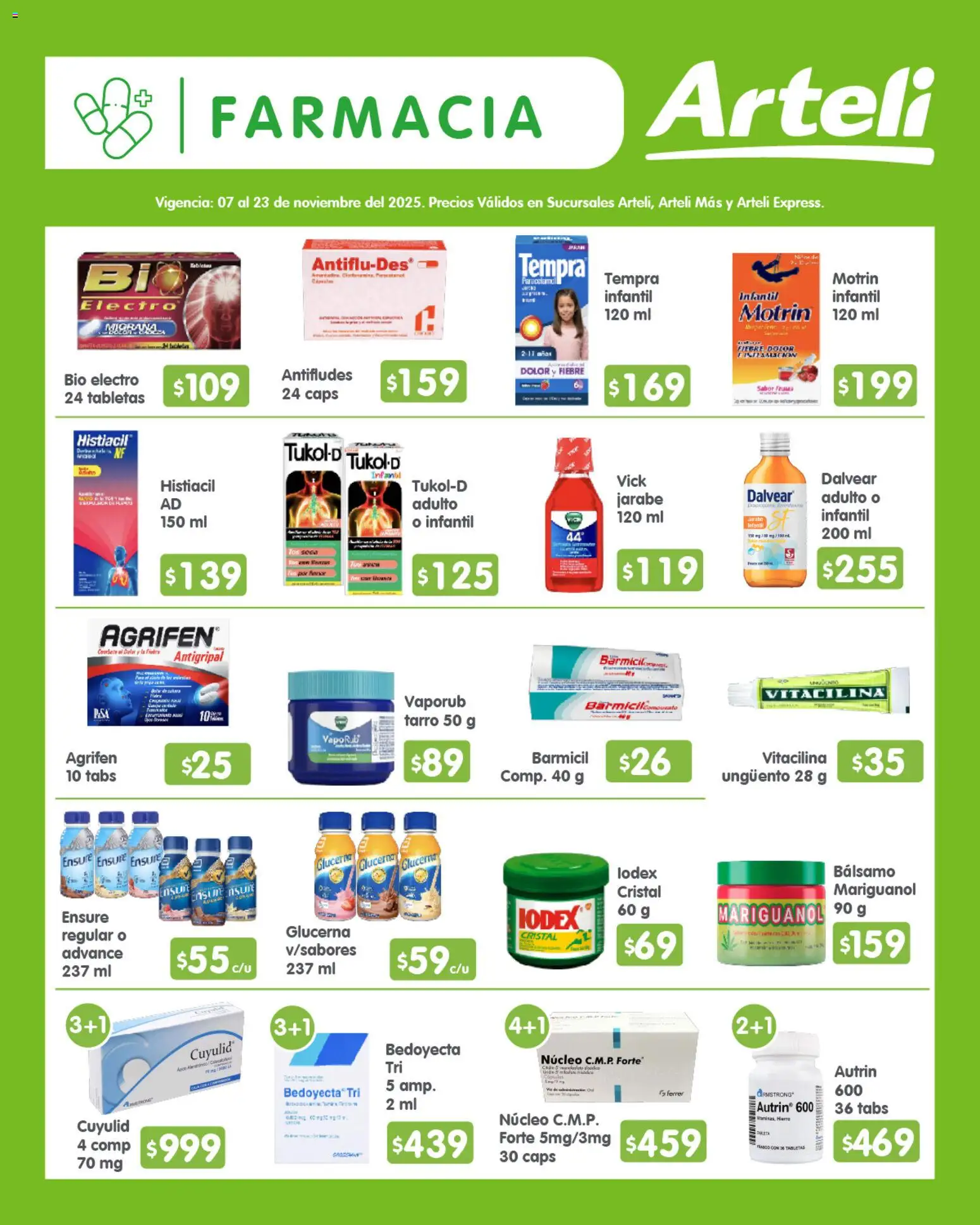 Nuevas ofertas de Arteli válidas en toda la República Mexicana desde el 07.11.2025. ¡Encuentra las mejores ofertas en Arteli folleto! | Página: 10 | Productos: Bálsamo, Antigripal