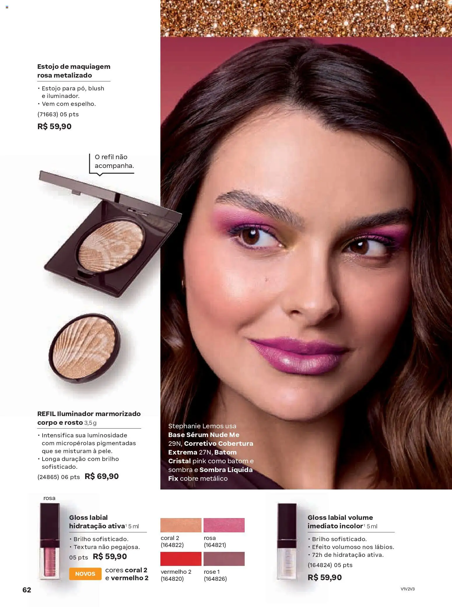 Natura Folheto - válido de 13.01.2026 | Página: 62 | Produtos: Corretivo, Blush, Batom, Iluminador