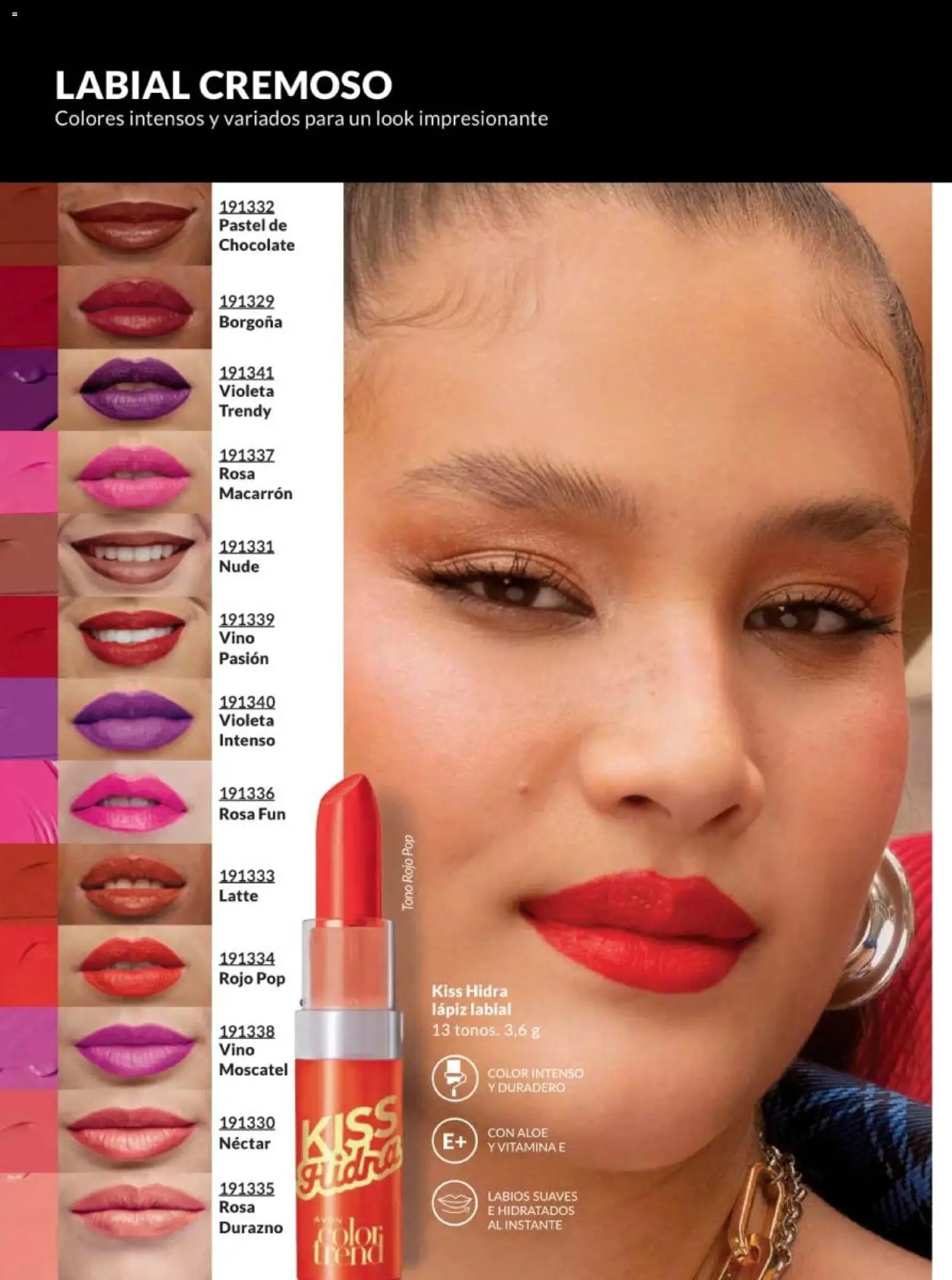 Nuevas ofertas de AVON válidas en toda la República Mexicana desde el 28.11.2025. ¡Encuentra las mejores ofertas en AVON campaña 18 2025! | Página: 96 | Productos: Durazno, Pastel, Vino, Lápiz labial