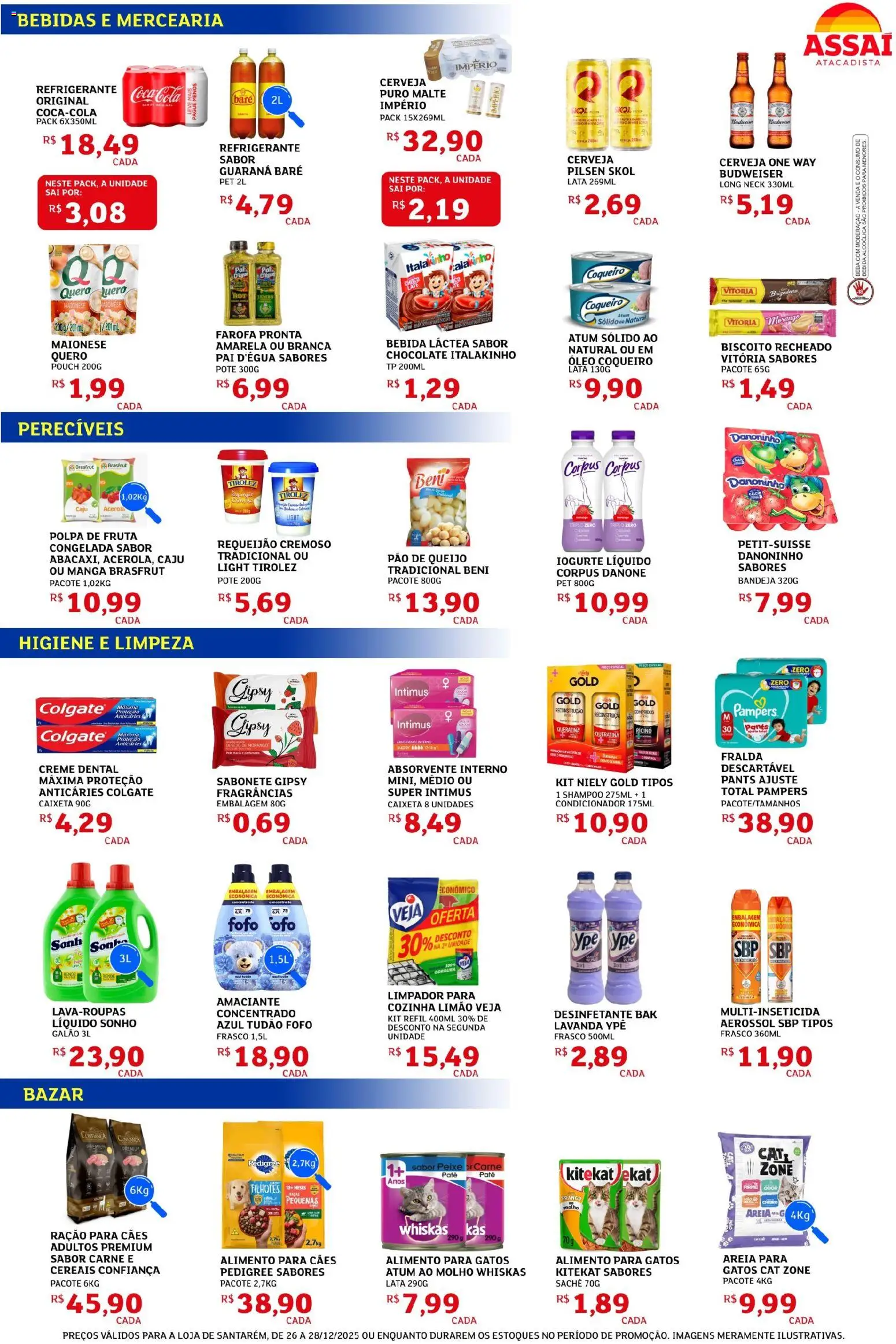 Assaí Atacadista Folheto - válido de 26.12.2025 | Página: 2 | Produtos: Pampers, Bandeja, Amaciante, Acerola
