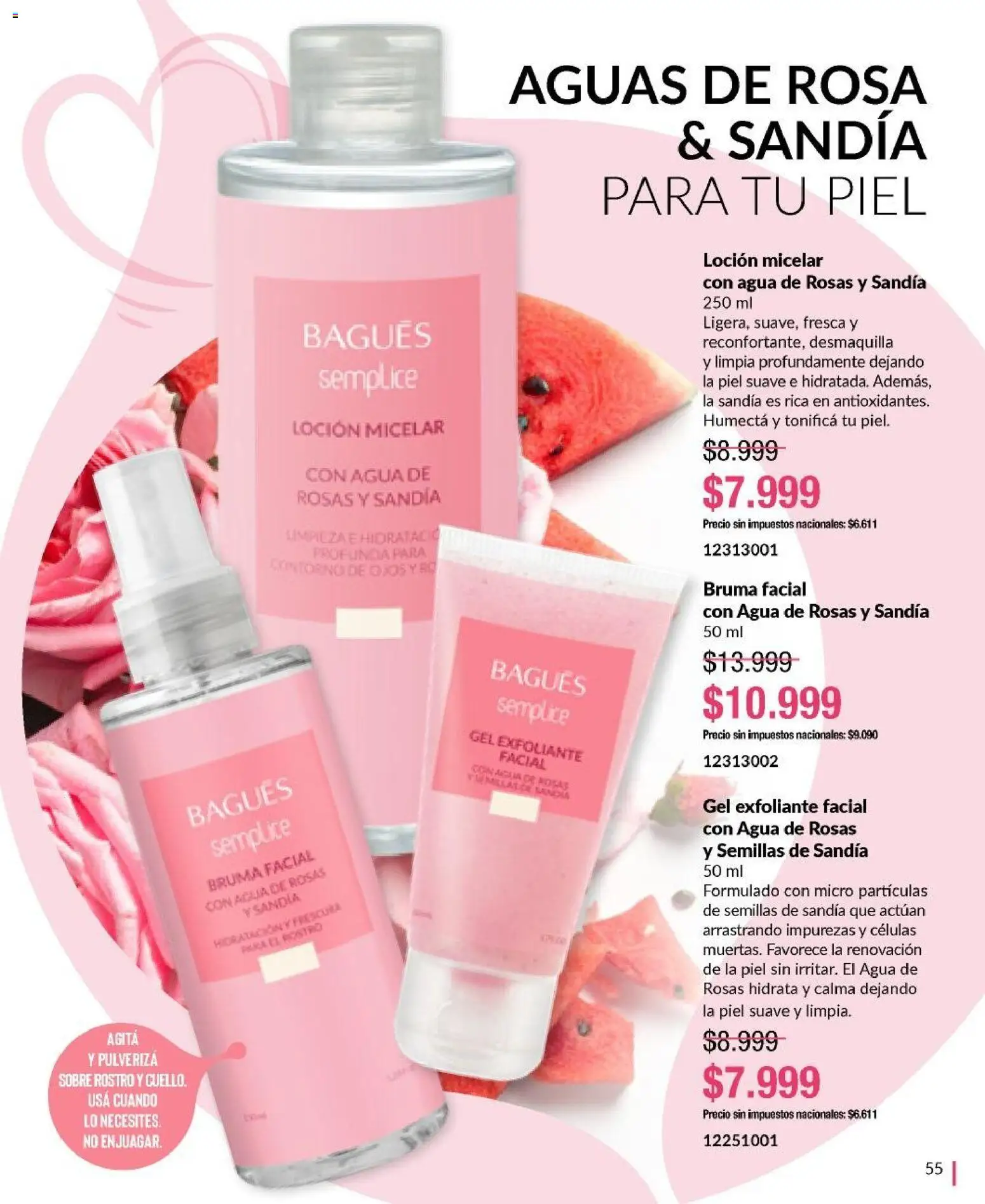 Bagués - Catálogo │ válido desde el 12.01.2026 | Página: 55 | Productos: Exfoliante facial, Loción, Agua, Semillas