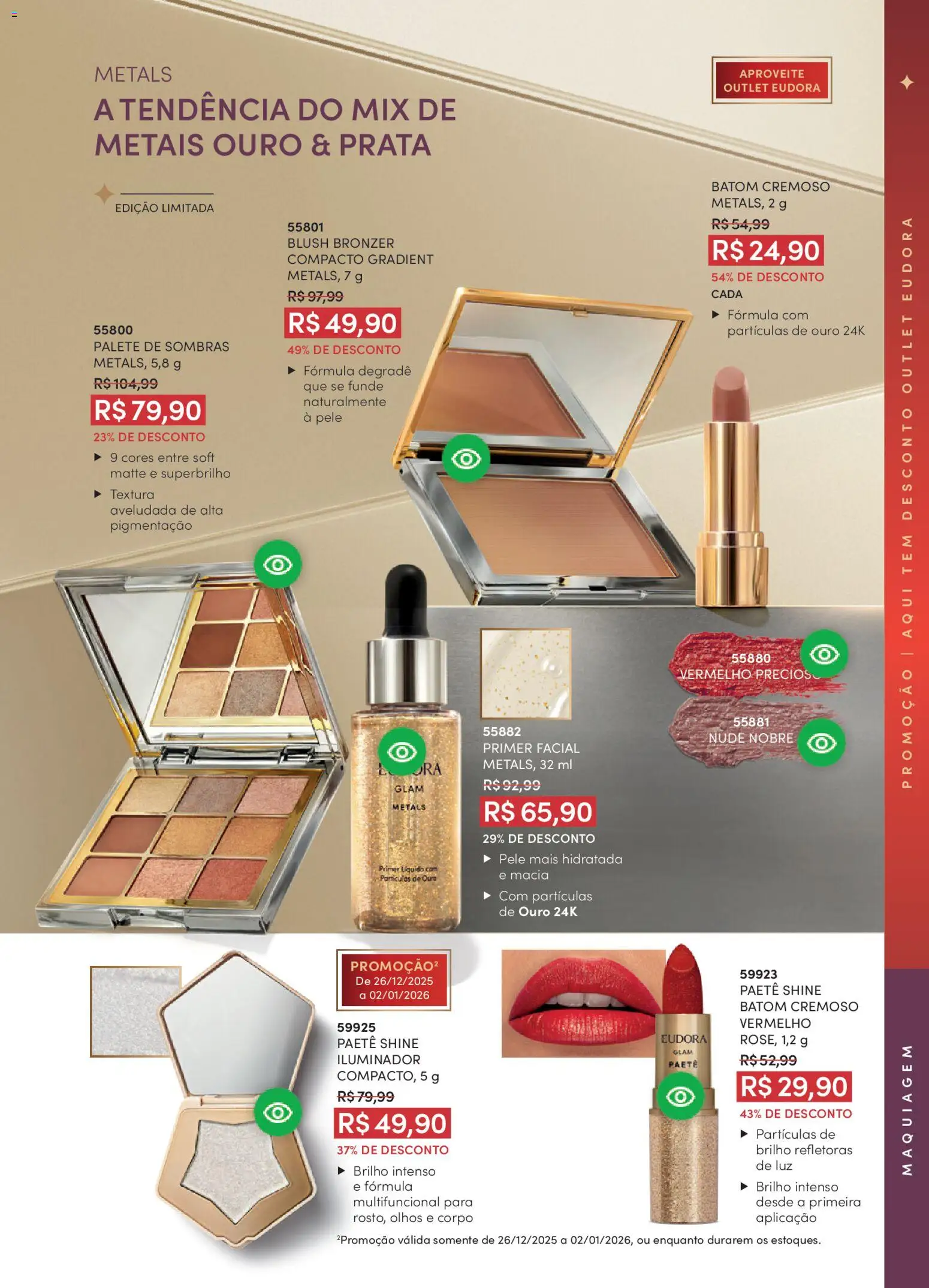 Eudora Folheto - válido de 17.12.2025 | Página: 84 | Produtos: Maquiagem, Blush, Iluminador, Bronzer