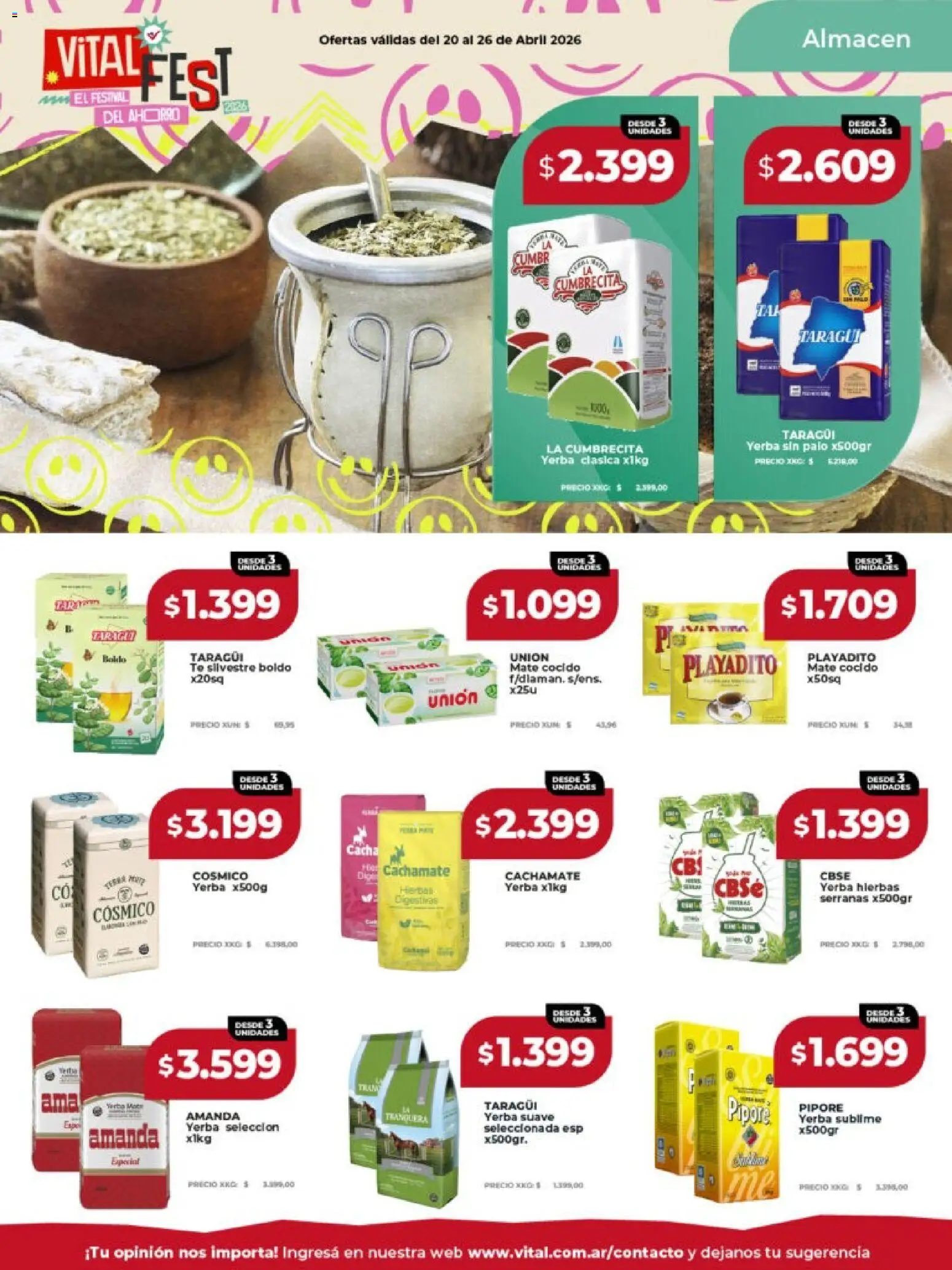 Vital - Ofertas │ válido desde el 20.04.2026 | Página: 15 | Productos: Mate, Yerba, Té, Mate cocido