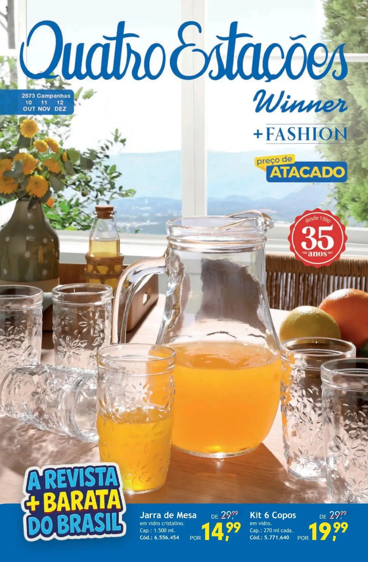 Quatro Estações Folheto - válido de 01.10.2025 | Página: 1 | Produtos: Mesa, Revista, Jarra, Copos