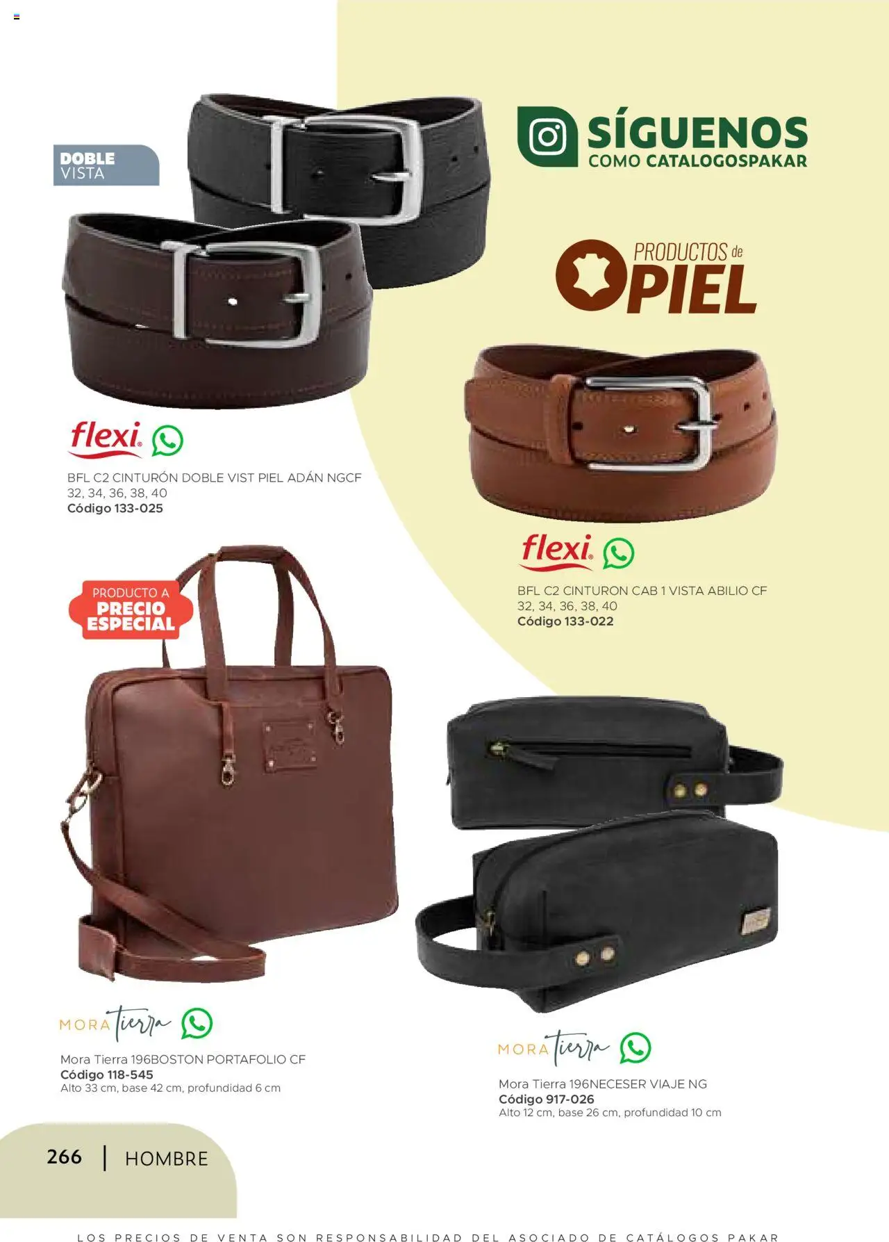 Nuevas ofertas de SC Pakar válidas en toda la República Mexicana desde el 24.07.2025. ¡Encuentra las mejores ofertas en SC Pakar - Catálogo Hombre otoño / invierno! | Página: 266 | Productos: Cinturón