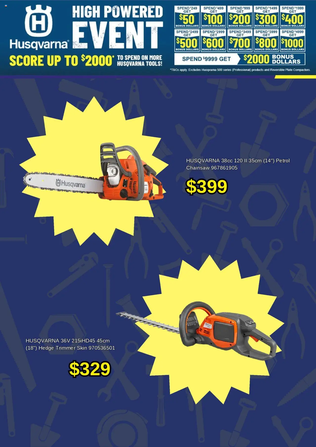 Total Tools catalogue - valid from 08.08.2025 | Page: 3 | Products: Chainsaw, Tools