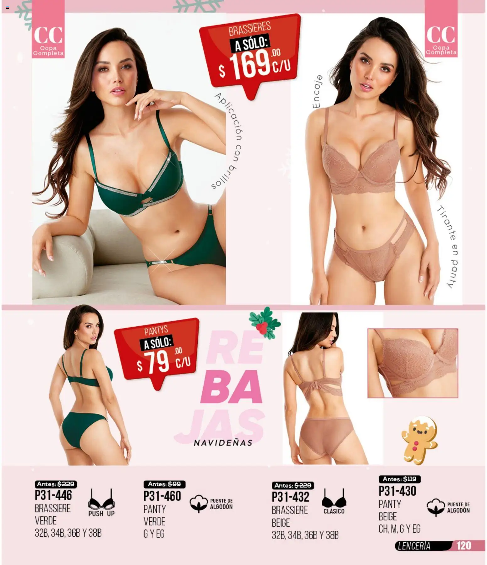 Nuevas ofertas de Cklass válidas en toda la República Mexicana desde el 30.11.2025. ¡Encuentra las mejores ofertas en Cklass catálogo Rebajas Navideñas Ropa! | Página: 121 | Productos: Algodón, Lenceria