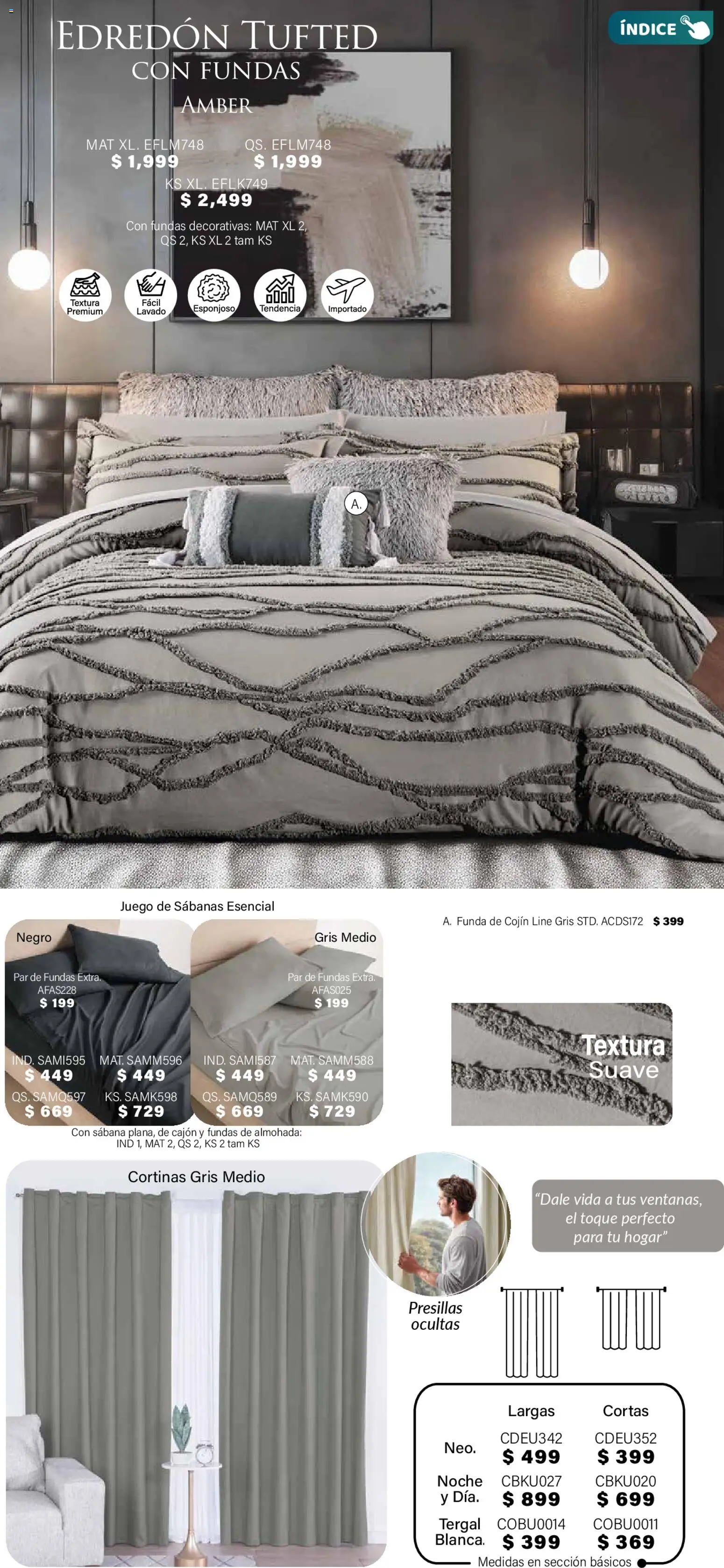 Nuevas ofertas de Colchas Concord válidas en toda la República Mexicana desde el 01.11.2025. ¡Encuentra las mejores ofertas en Colchas Concord Buen Fin! | Página: 141 | Productos: Juego, Funda, Almohada, Cortinas