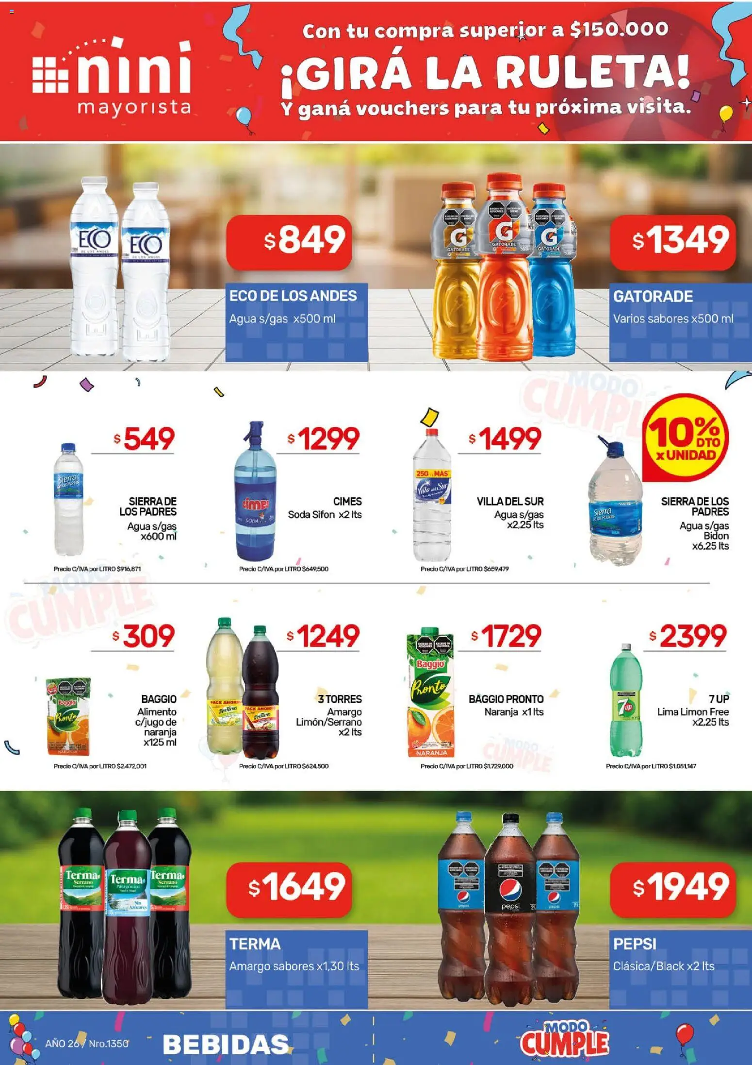 NINI Mayorista - Ofertas │ válido desde el 09.03.2026 | Página: 15 | Productos: Bidón, Soda, Limón, Sierra