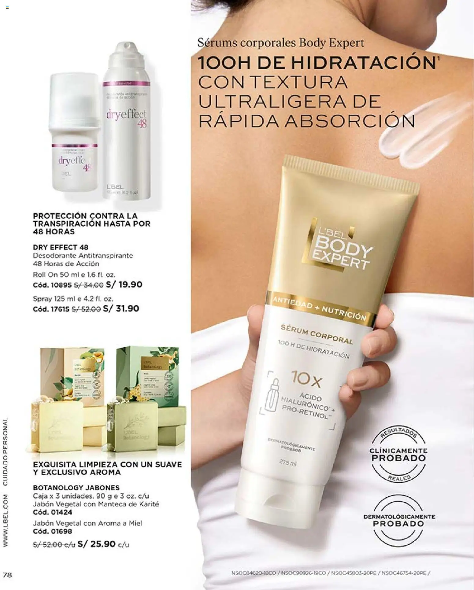 Catálogo L'Bel válido desde 21.02.2026 | Página: 78 | Productos: Jabón, Desodorante, Antitranspirante, Caja