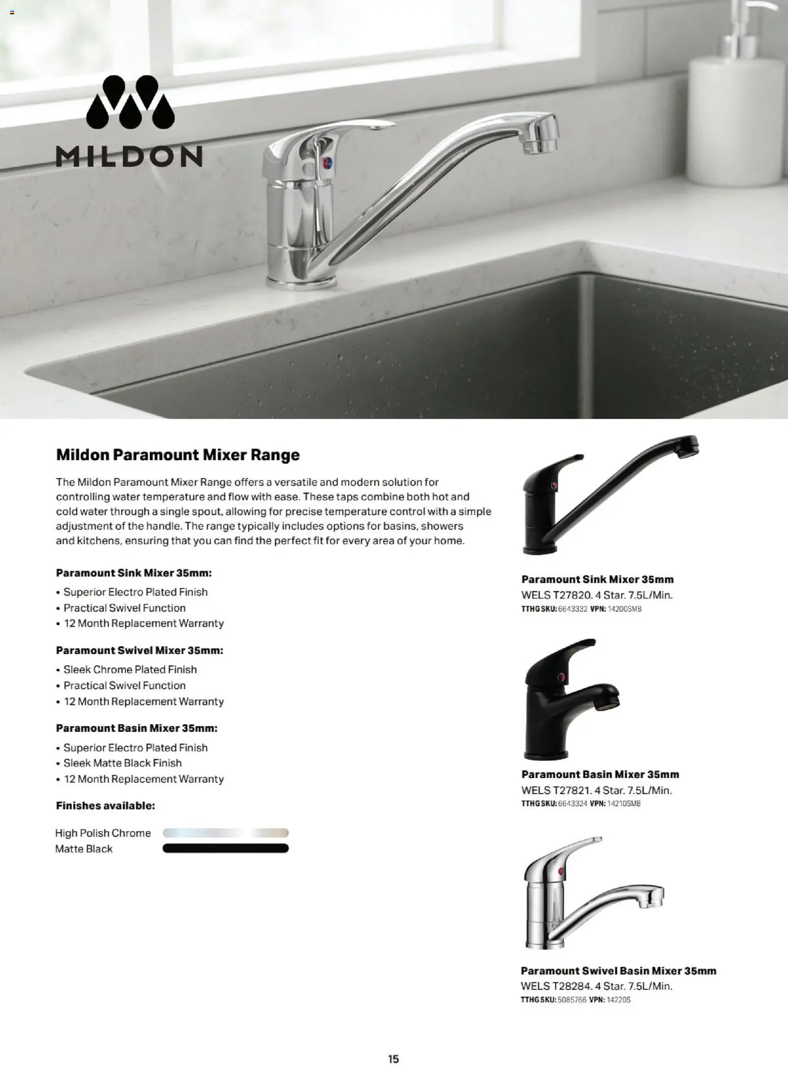 Mitre 10 catalogue - valid from 13.02.2026 | Page: 15 | Products: Sink, Polish, Water, Mixer